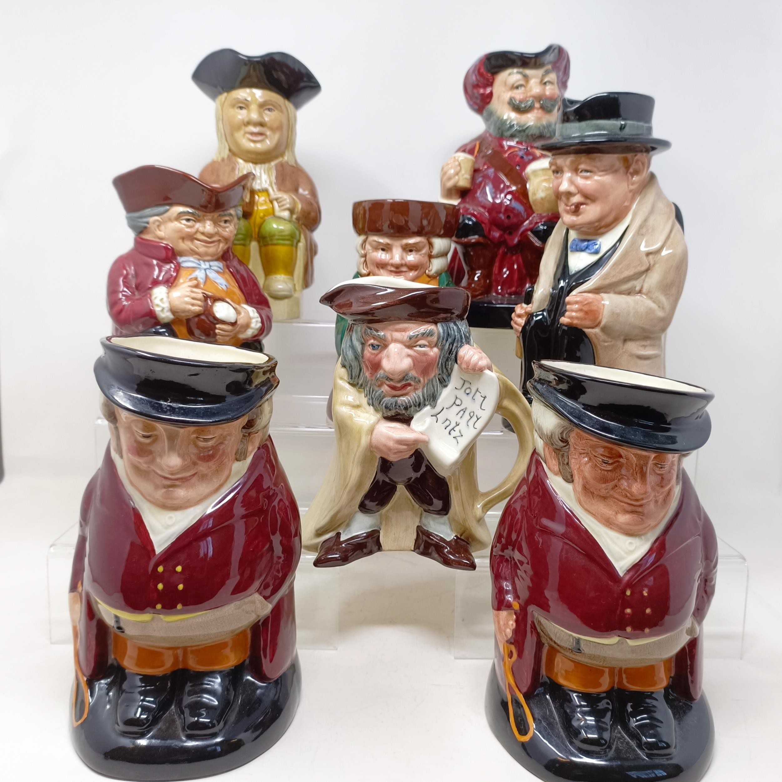 A Royal Doulton Toby jug, Toby XX, The Squire, Sir John Falstaff, Sir Winston Churchill, The - Image 2 of 35
