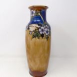 A Royal Doulton vase, by Bessie Newberry, decorated flowers, 30 cm high No chips, cracks or