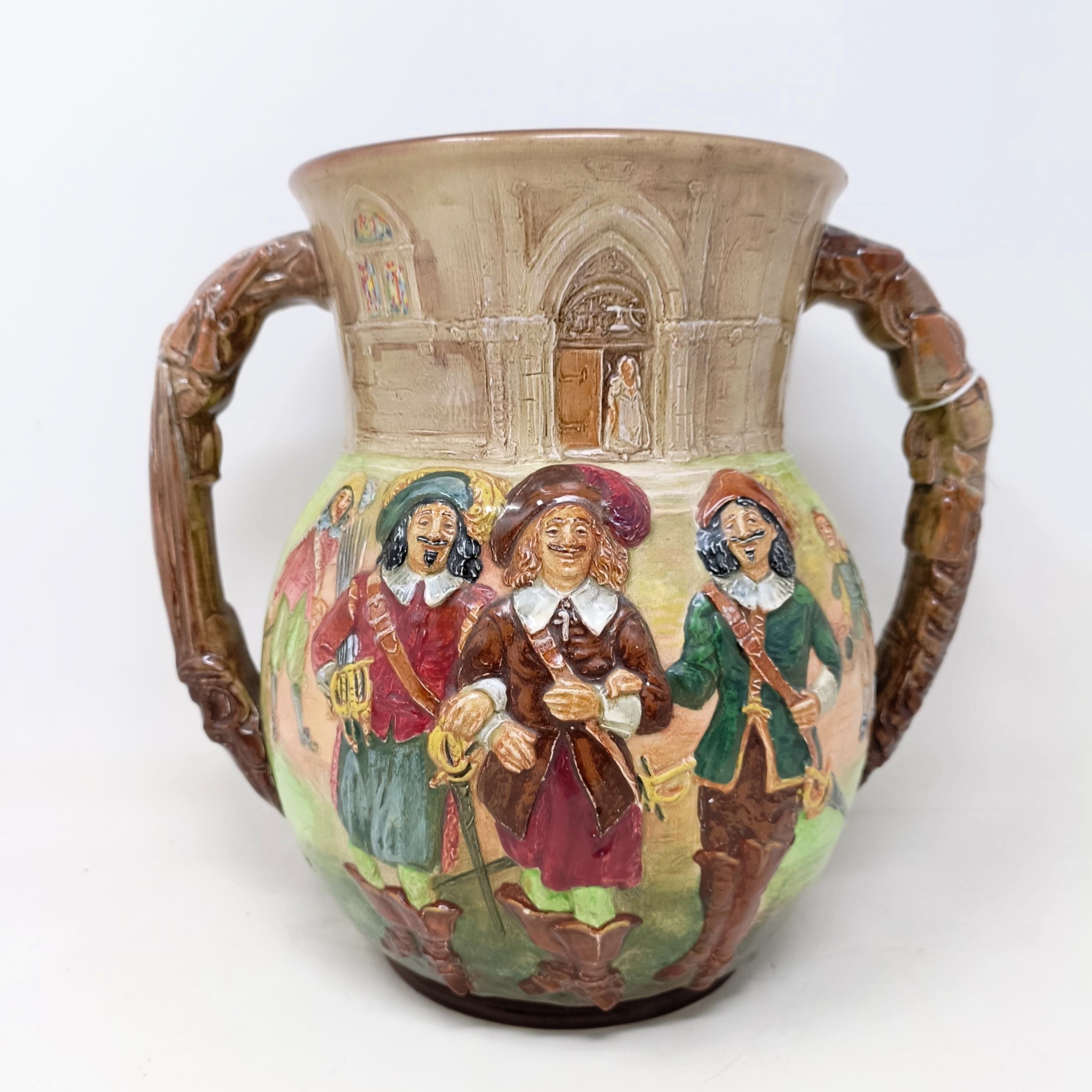 A Royal Doulton Series Ware two handled vase, decorated The Three Musketeers, 26 cm high No chips, - Image 2 of 6