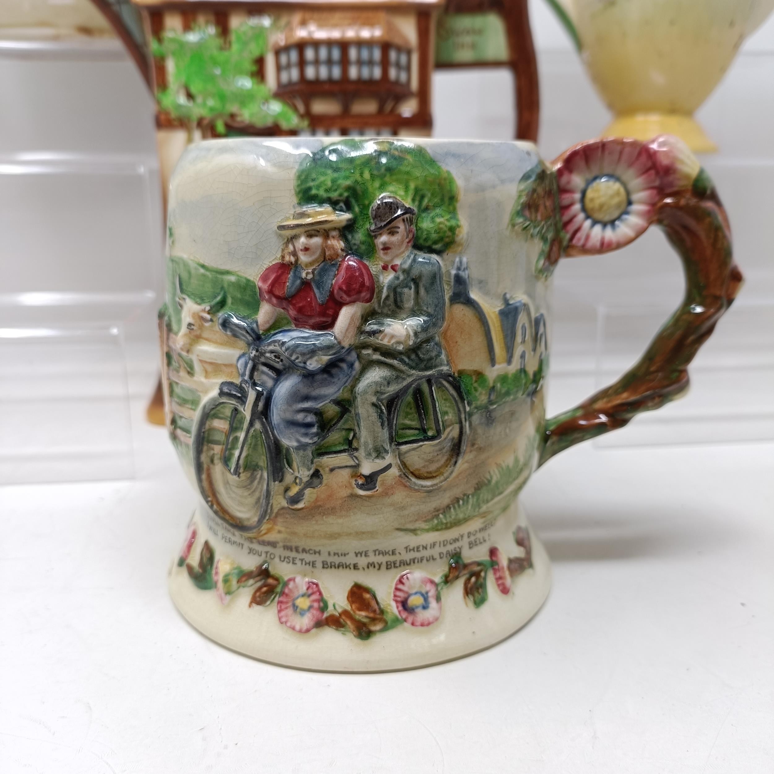 A Royal Doulton Dickens Ware musical jug, The Gaffers Story, 20 cm high, a coffee pot, decorated - Image 8 of 28