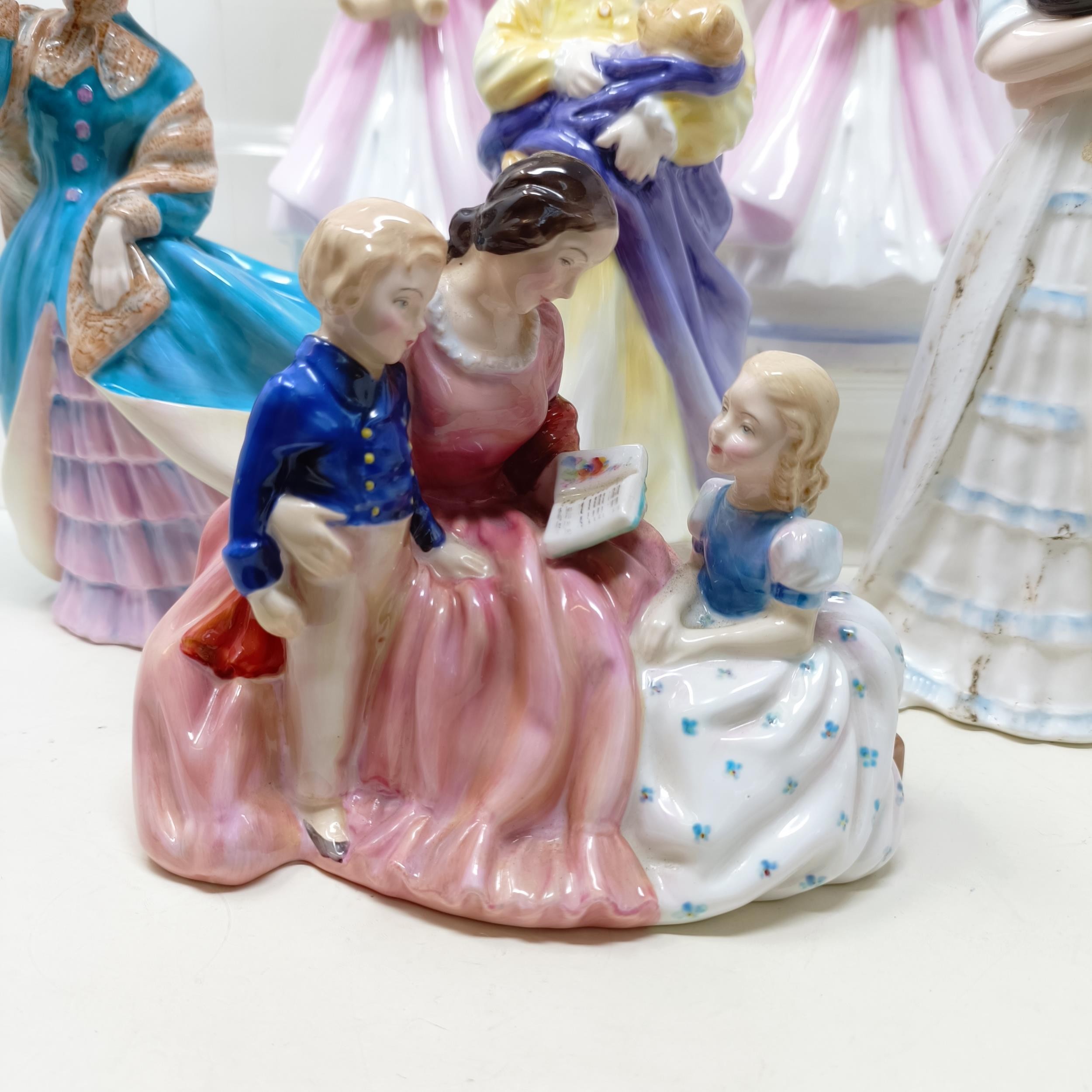 A Royal Doulton figure, Bedtime Story HN2059, Delphine HN2136, Charity HN3087, Faith HN3082, Hope - Image 2 of 32