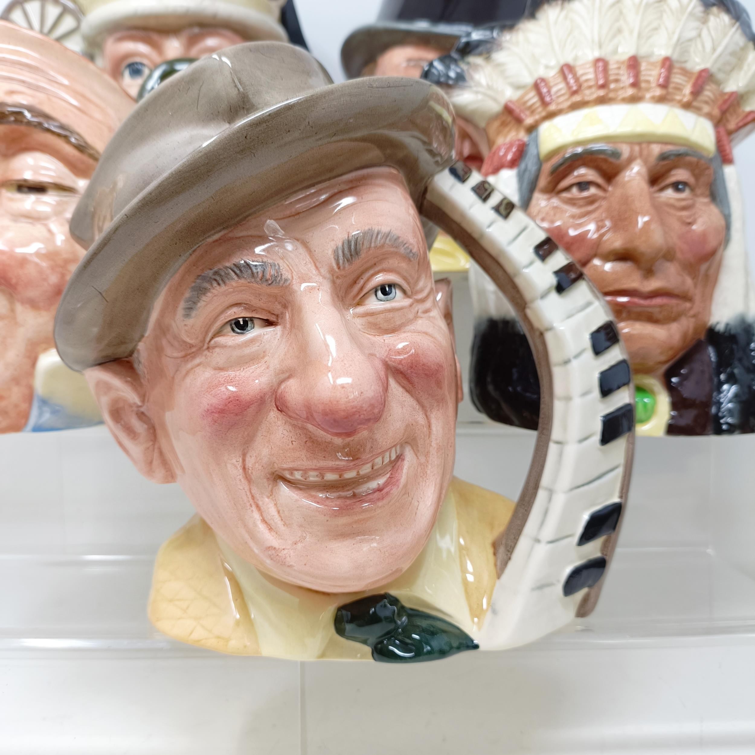 A Royal Doulton character jug, The Poacher D6429, Farmer John, George III D6749, W C Fields D6674, - Image 14 of 36