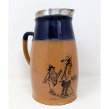 A Royal Doulton jug, decorated golfing scene, with motto, 'A ball is lost if it be not found