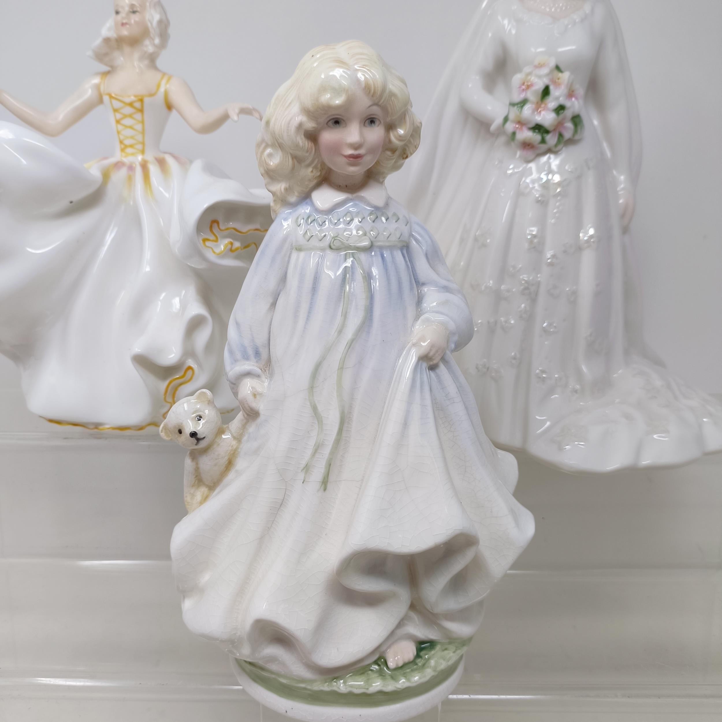 A Royal Doulton figure, Bedtime Story HN2059, Delphine HN2136, Charity HN3087, Faith HN3082, Hope - Image 21 of 32