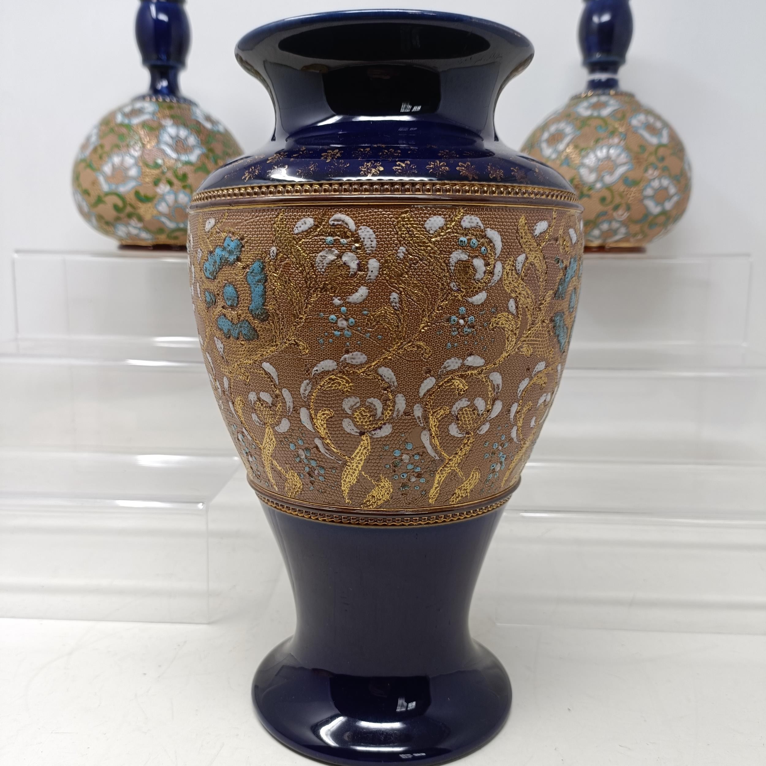 A pair of Royal Doulton ewers, 29 cm high, a Royal Doulton vase, 24 cm high, a pair of Royal Doulton - Image 37 of 44