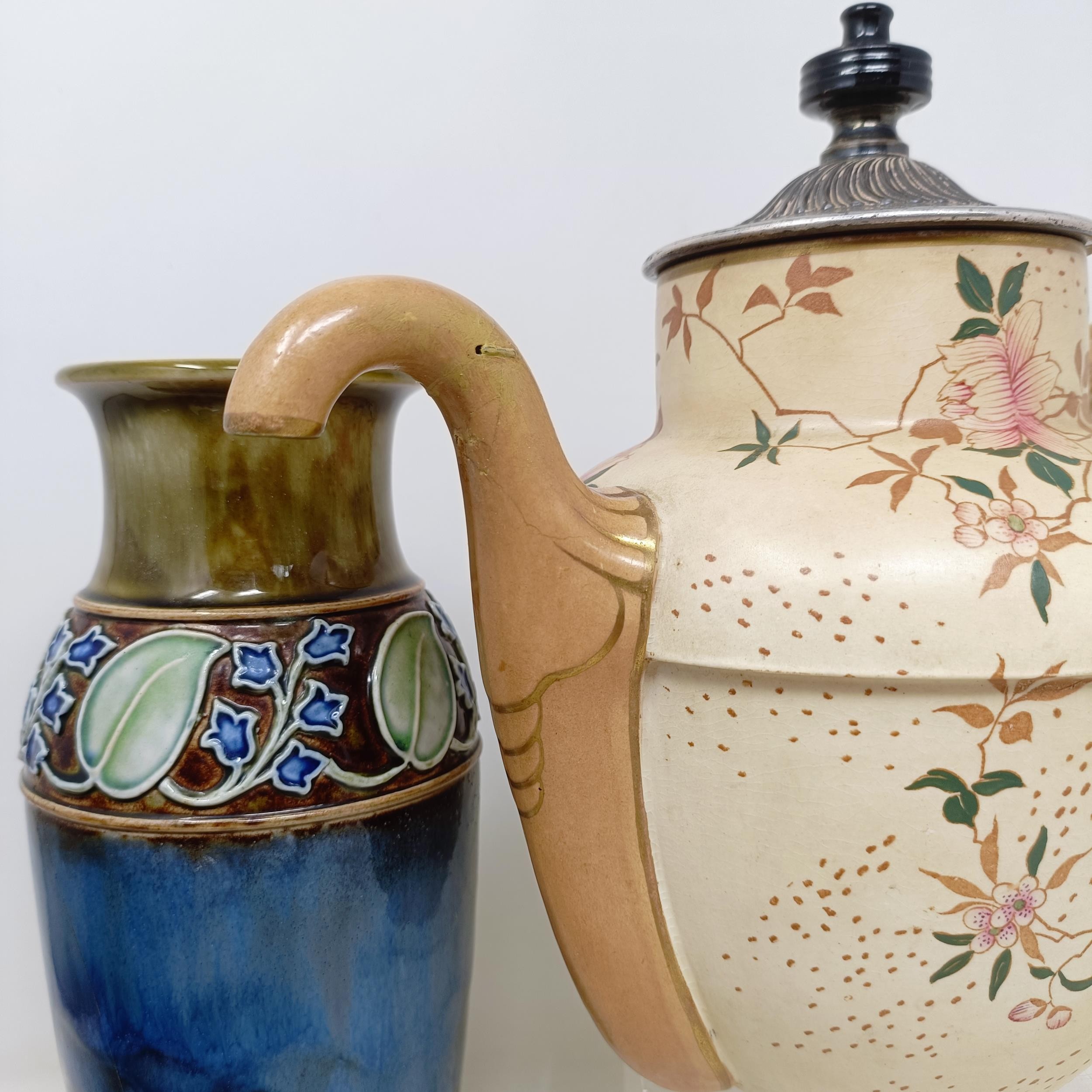 A Royal Doulton Flambé vase, 17 cm high, a Doulton Burslem teapot, two Doulton vases and two jugs ( - Image 21 of 33