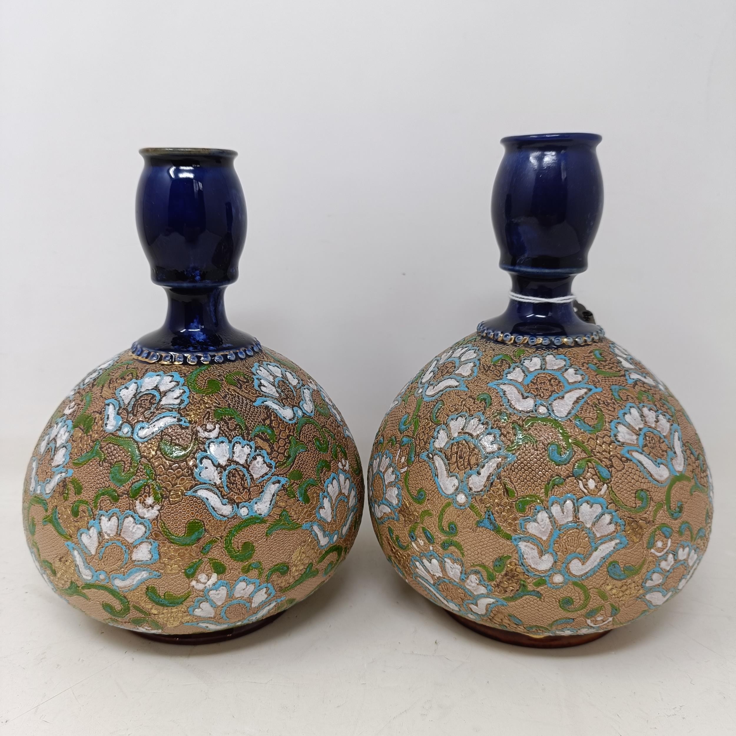 A pair of Royal Doulton ewers, 29 cm high, a Royal Doulton vase, 24 cm high, a pair of Royal Doulton - Image 39 of 44