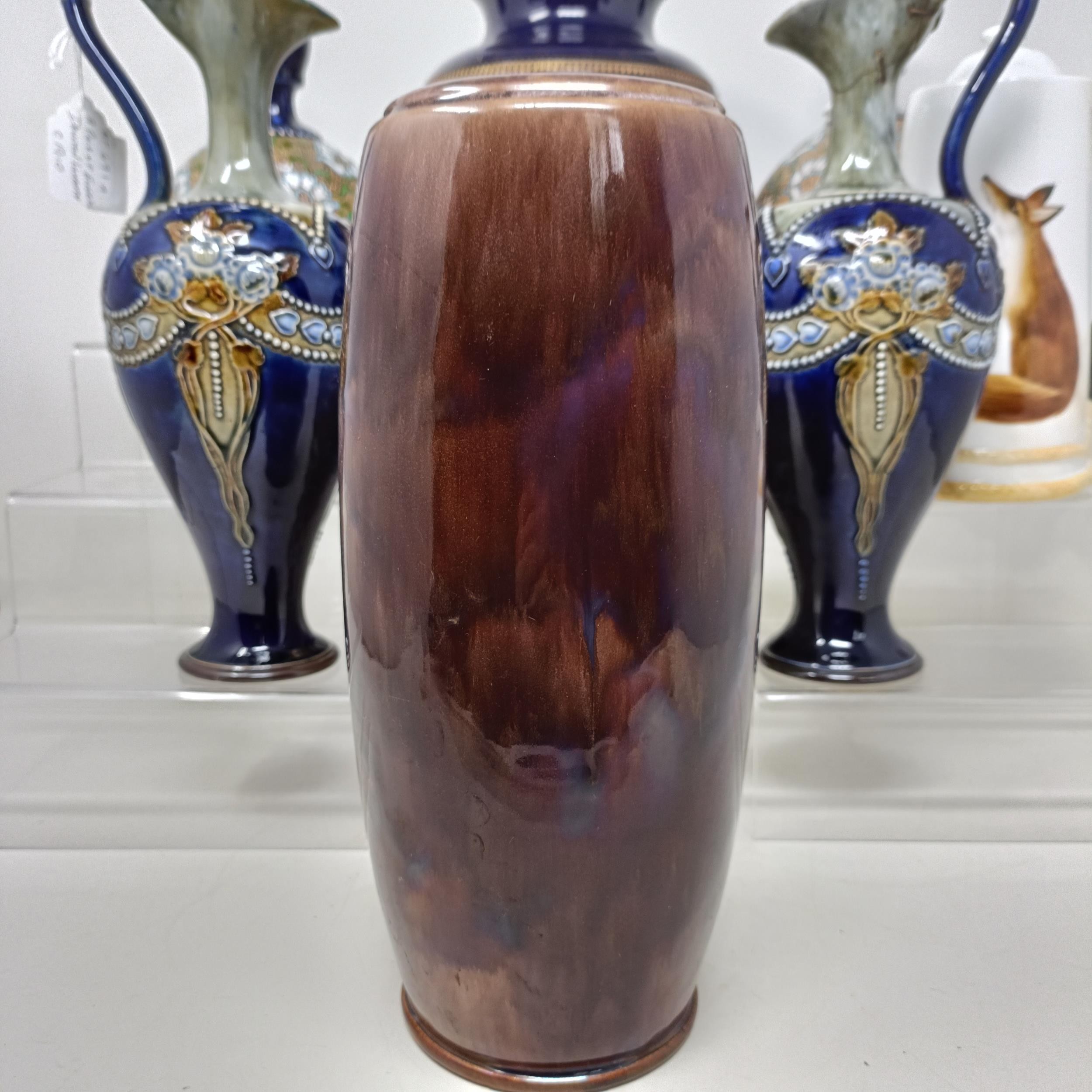 A pair of Royal Doulton ewers, 29 cm high, a Royal Doulton vase, 24 cm high, a pair of Royal Doulton - Image 11 of 44