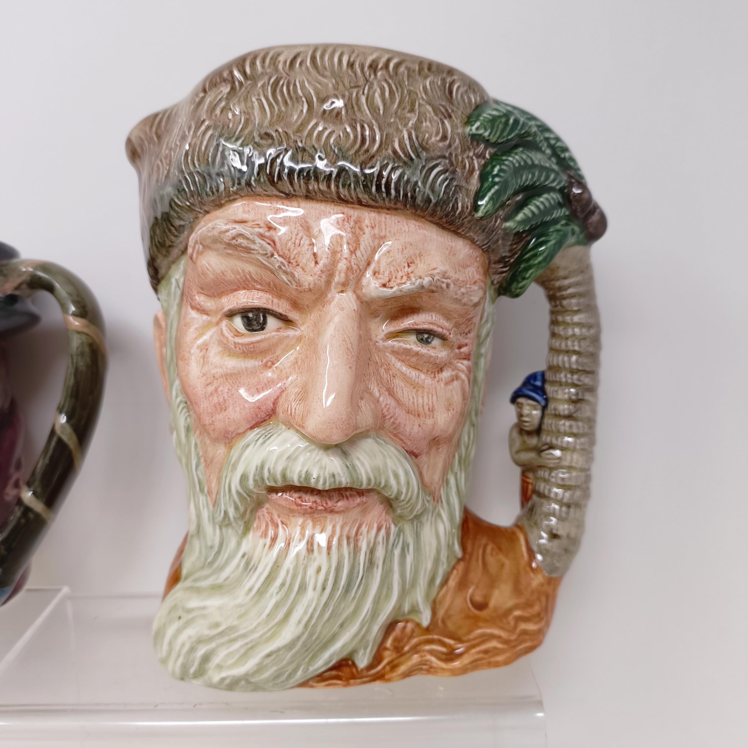 A Royal Doulton character jug, Robinson Crusoe D6532, Beefeater D6206, a Royal Doulton figure, The - Image 28 of 35
