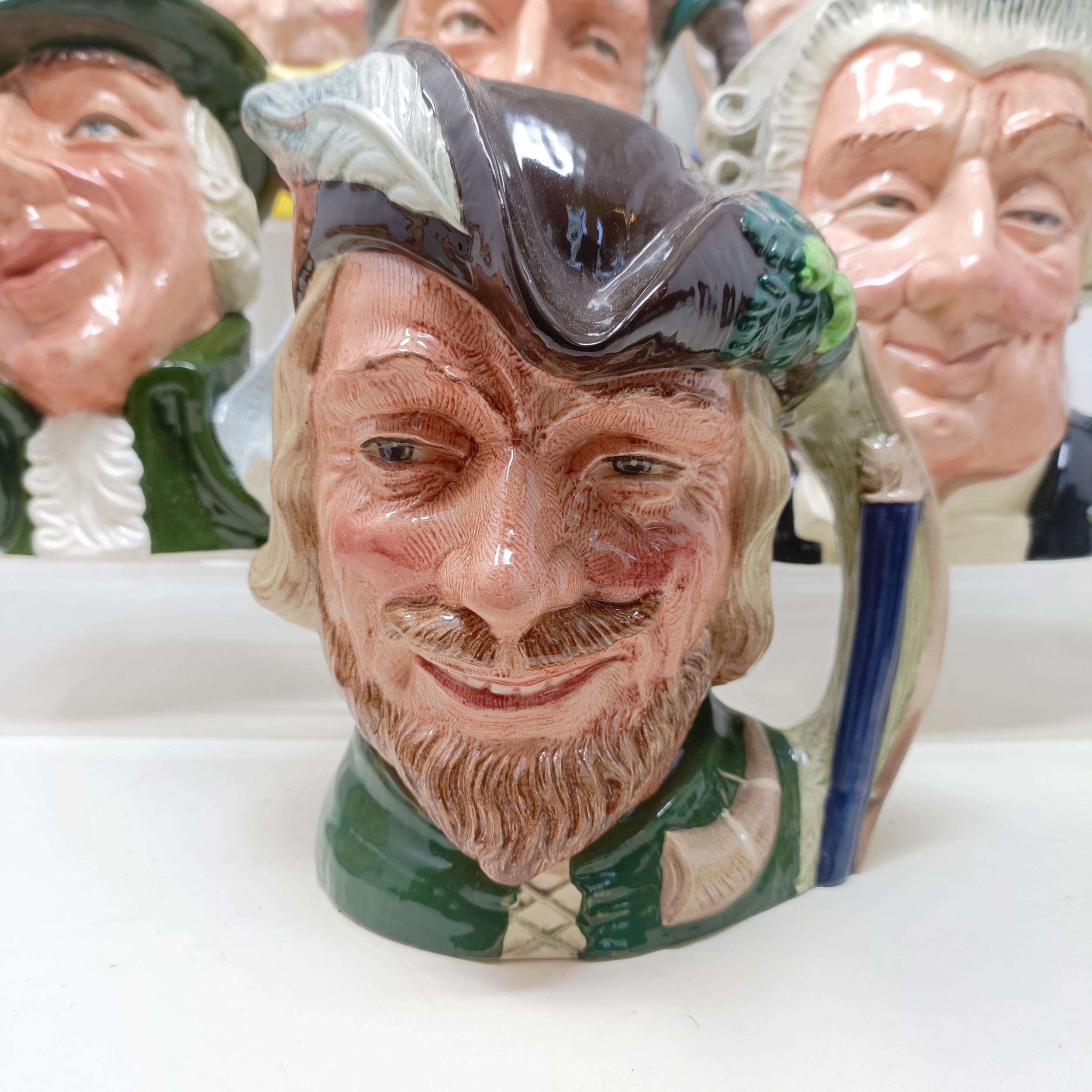 A Royal Doulton character jug, Don Quixote D6455, The Vicar Of Bray ... , Robin Hood D6527, - Image 11 of 35