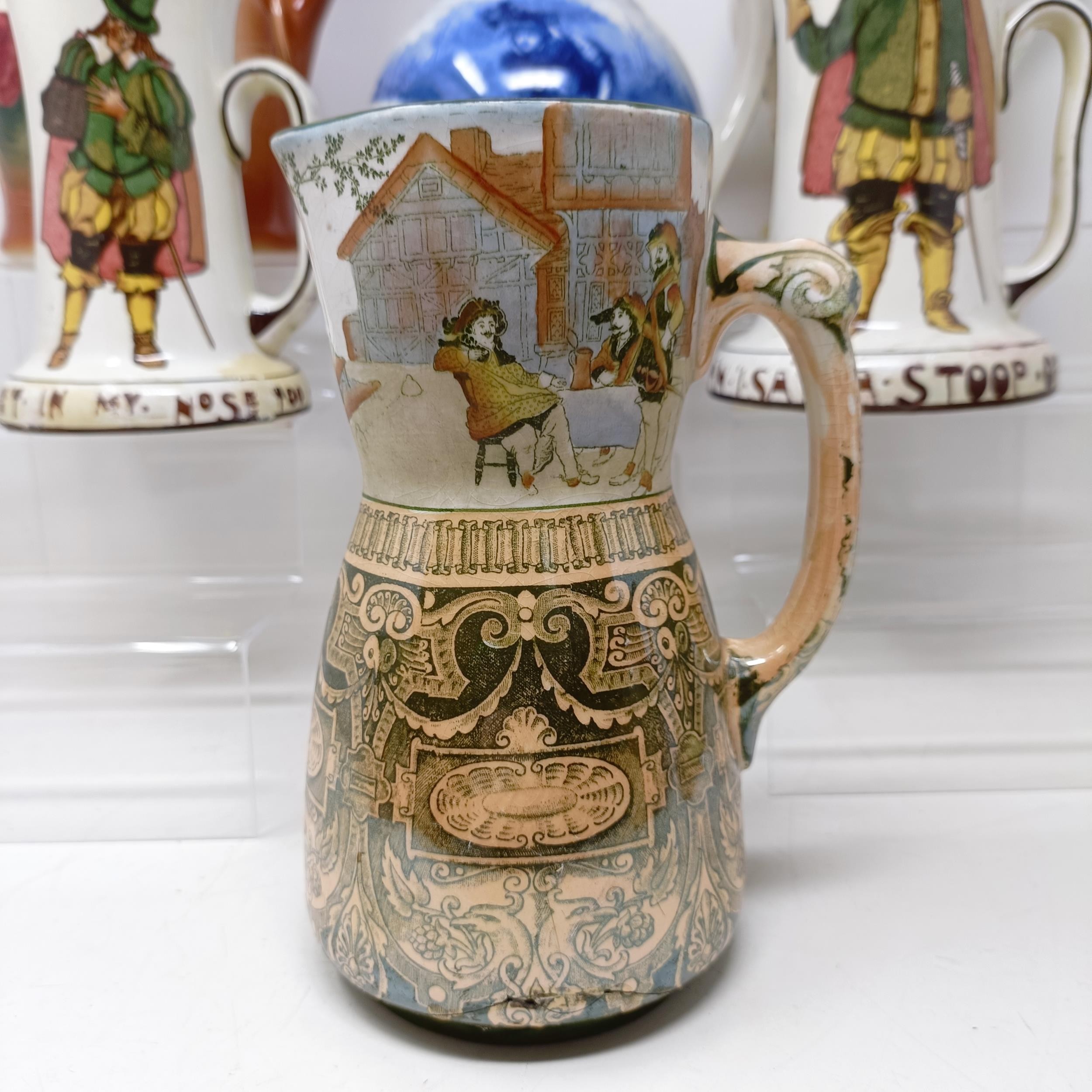 A Royal Doulton jug, decorated figure, 21 cm high, a Royal Doulton jug, Oliver Twist D5617, and - Bild 17 aus 45