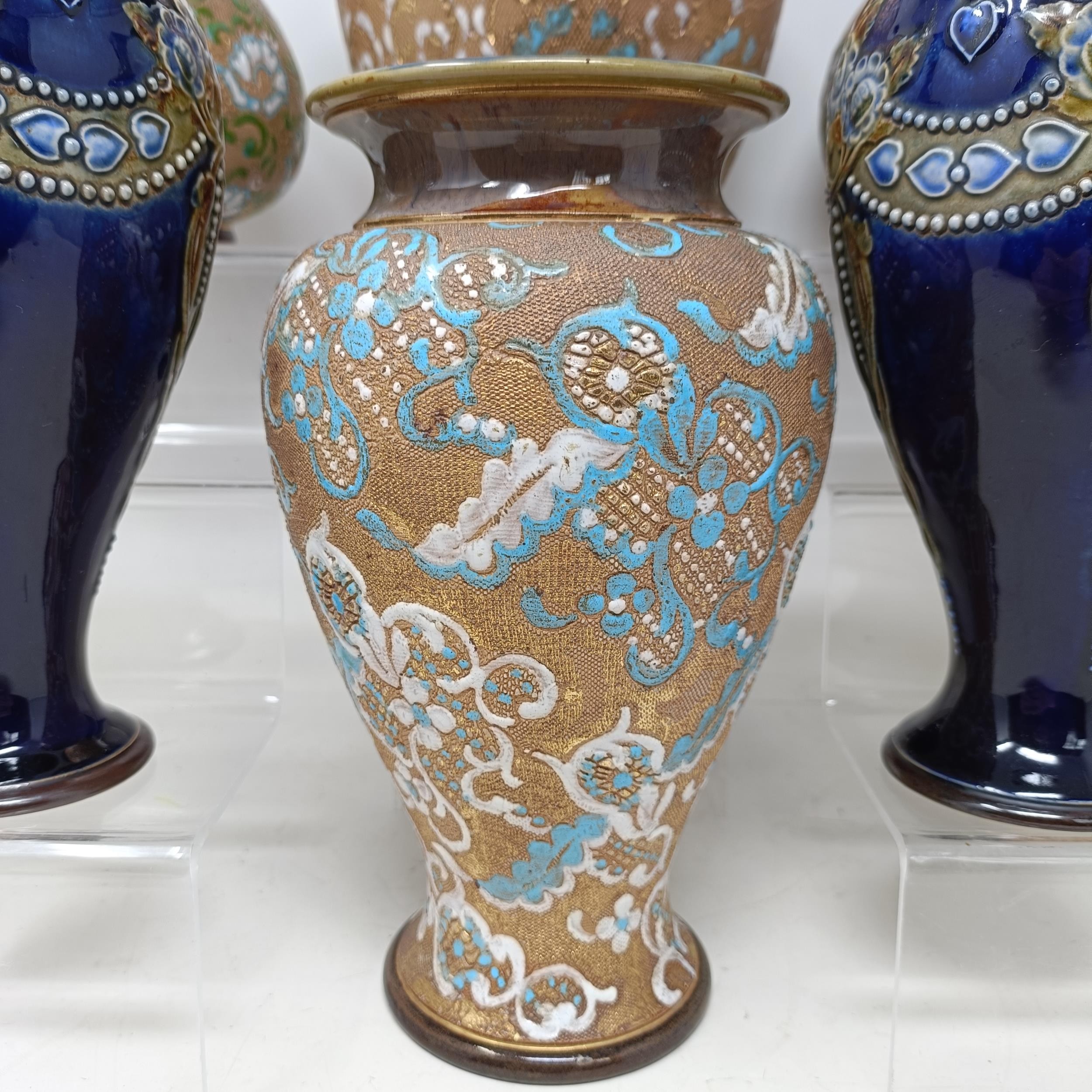 A pair of Royal Doulton ewers, 29 cm high, a Royal Doulton vase, 24 cm high, a pair of Royal Doulton - Image 16 of 44