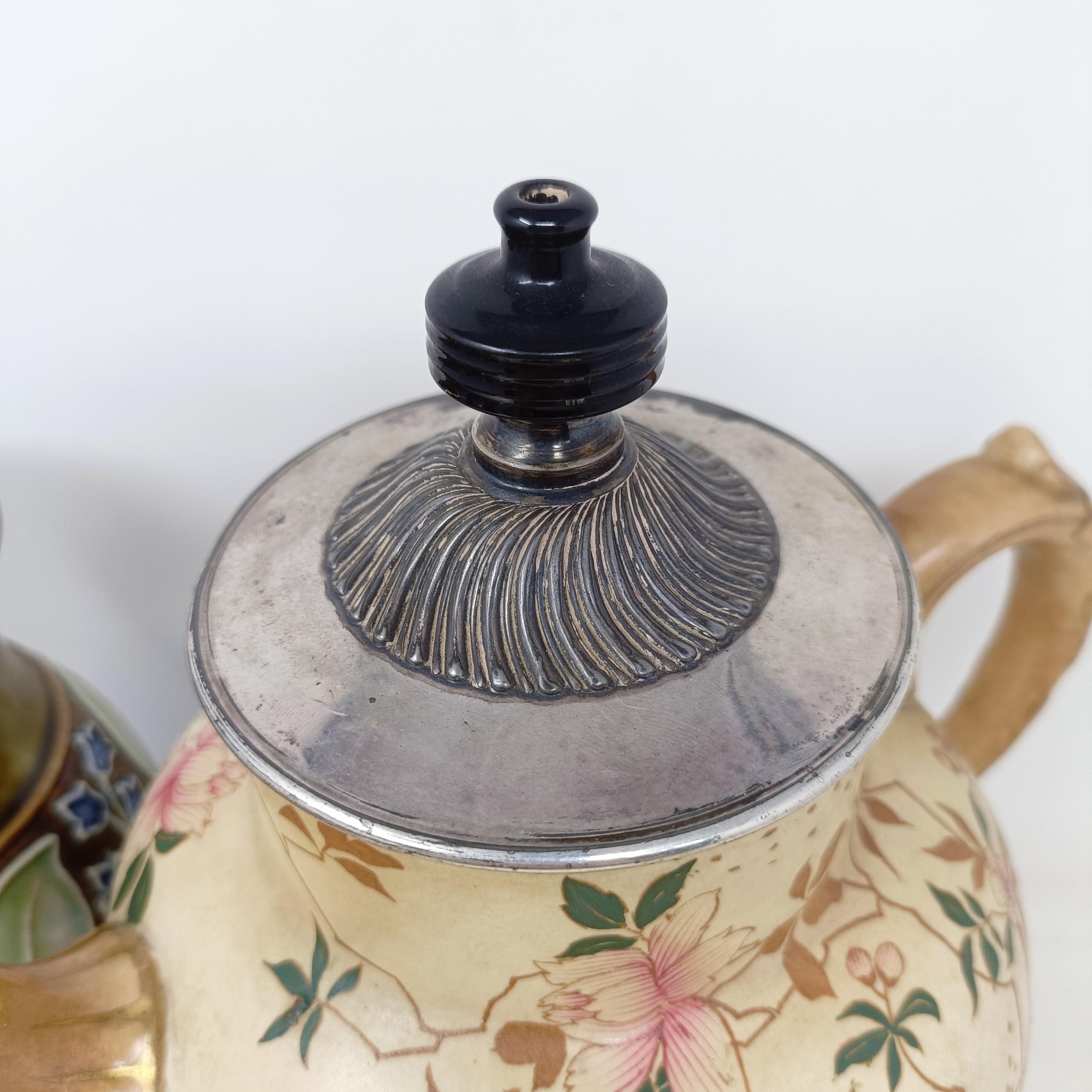 A Royal Doulton Flambé vase, 17 cm high, a Doulton Burslem teapot, two Doulton vases and two jugs ( - Image 23 of 33