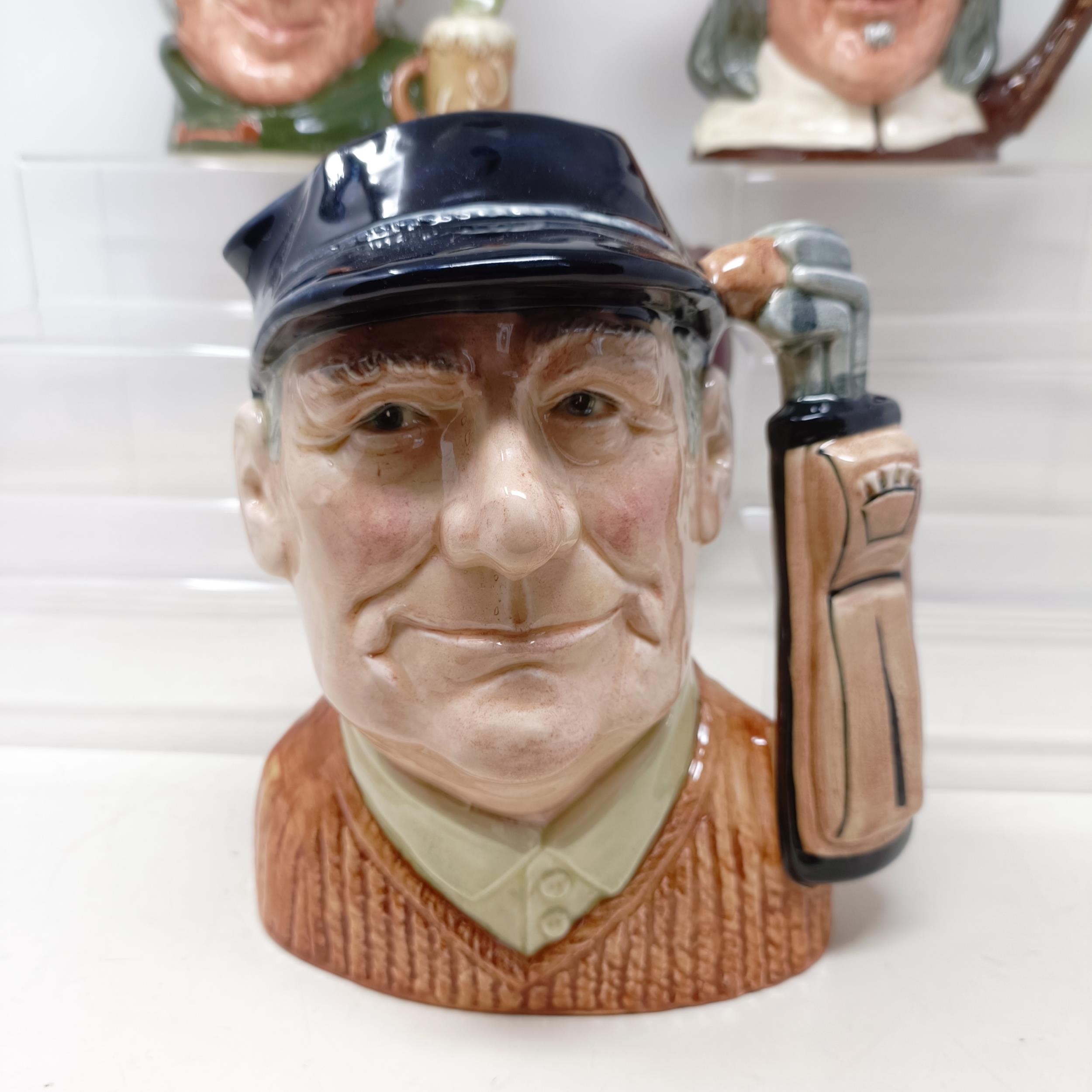 A Royal Doulton character jug, Simon The Cellarer, Golfer D6623, Old King Cole, Izaak Walton, D6404, - Image 19 of 38