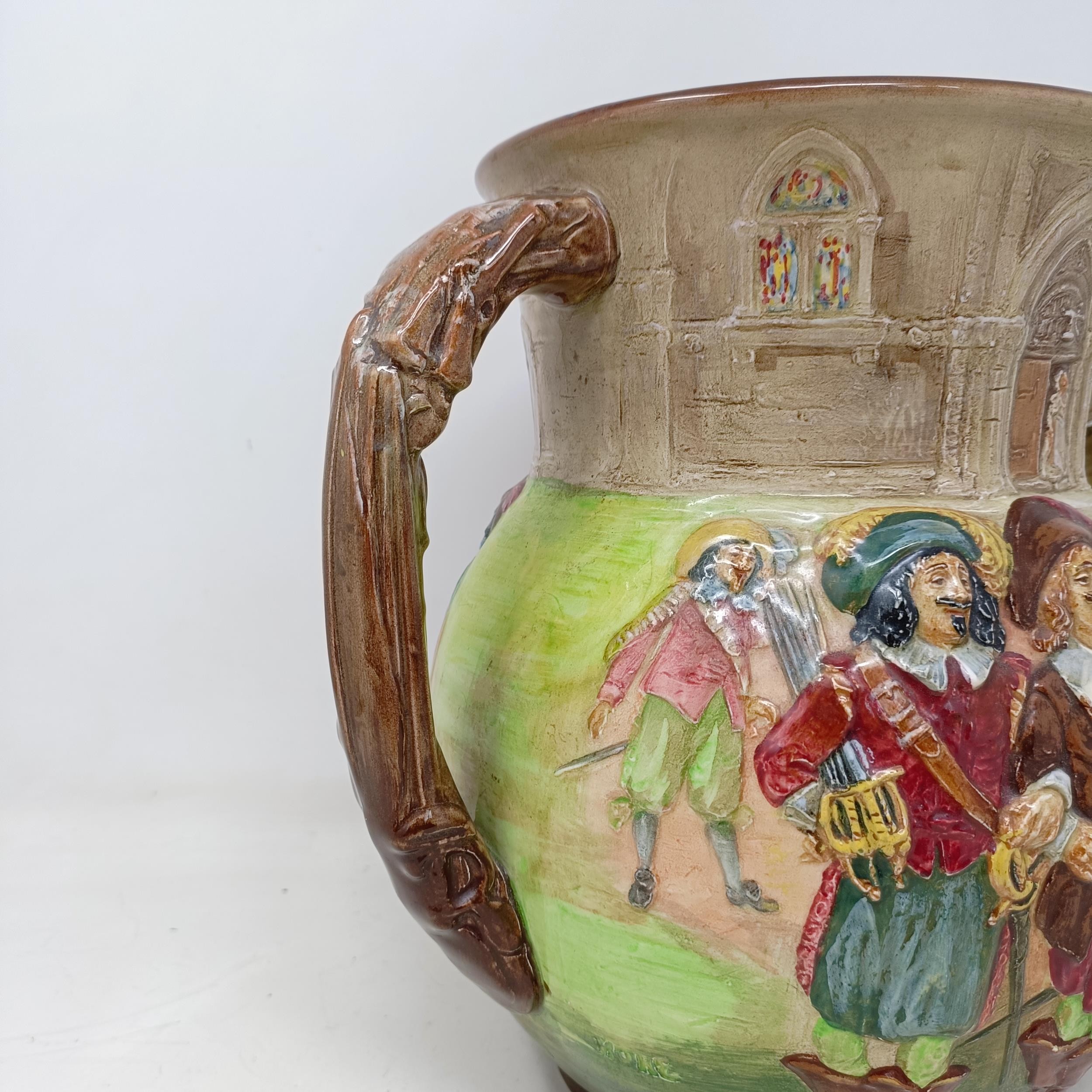 A Royal Doulton Series Ware two handled vase, decorated The Three Musketeers, 26 cm high No chips, - Image 3 of 6