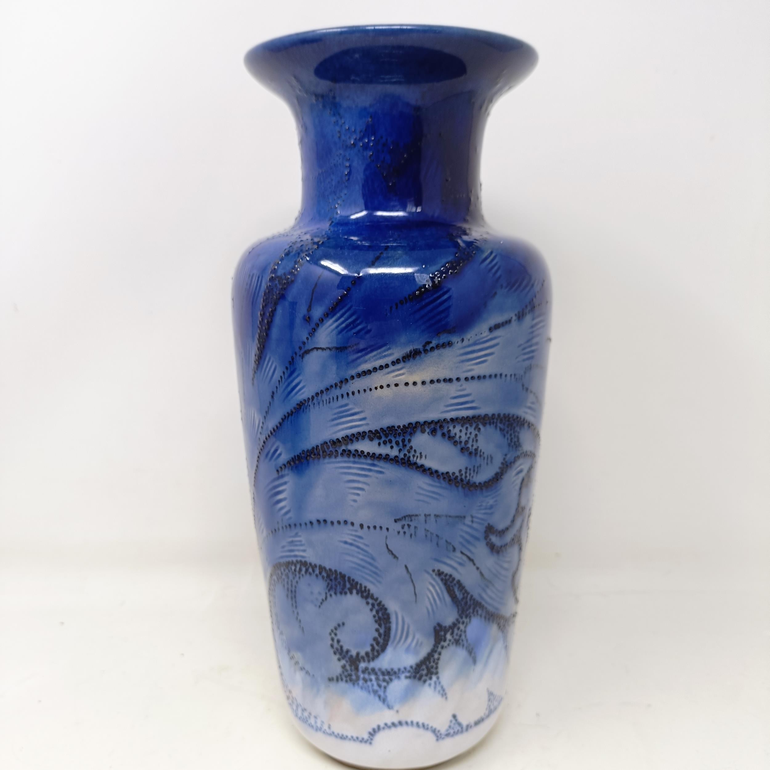 A Doulton Lambeth vase, by Mark B Marshall and Bessie Newberry, 29 cm high No chips, cracks or - Image 3 of 5