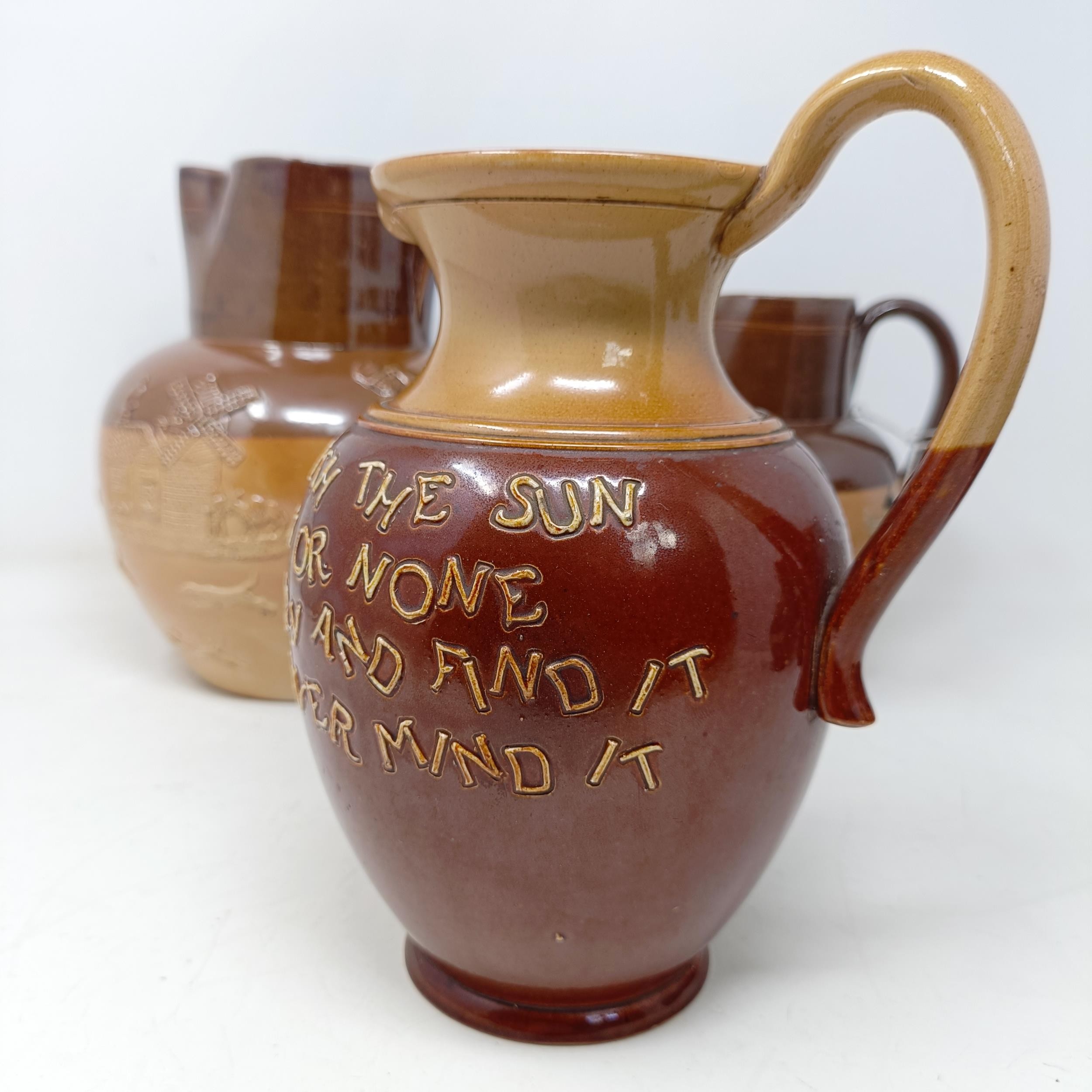 A Doulton Lambeth jug, with a motto, 'For Every Ill Beneath The Sun There Is A Remedy Or None...' 18 - Image 13 of 27