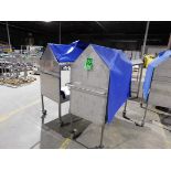 Lot of (2) Stainless Supply Carts (1) 21"W x 51"L x 46"H (1) 25"W x 51"L x 46"H