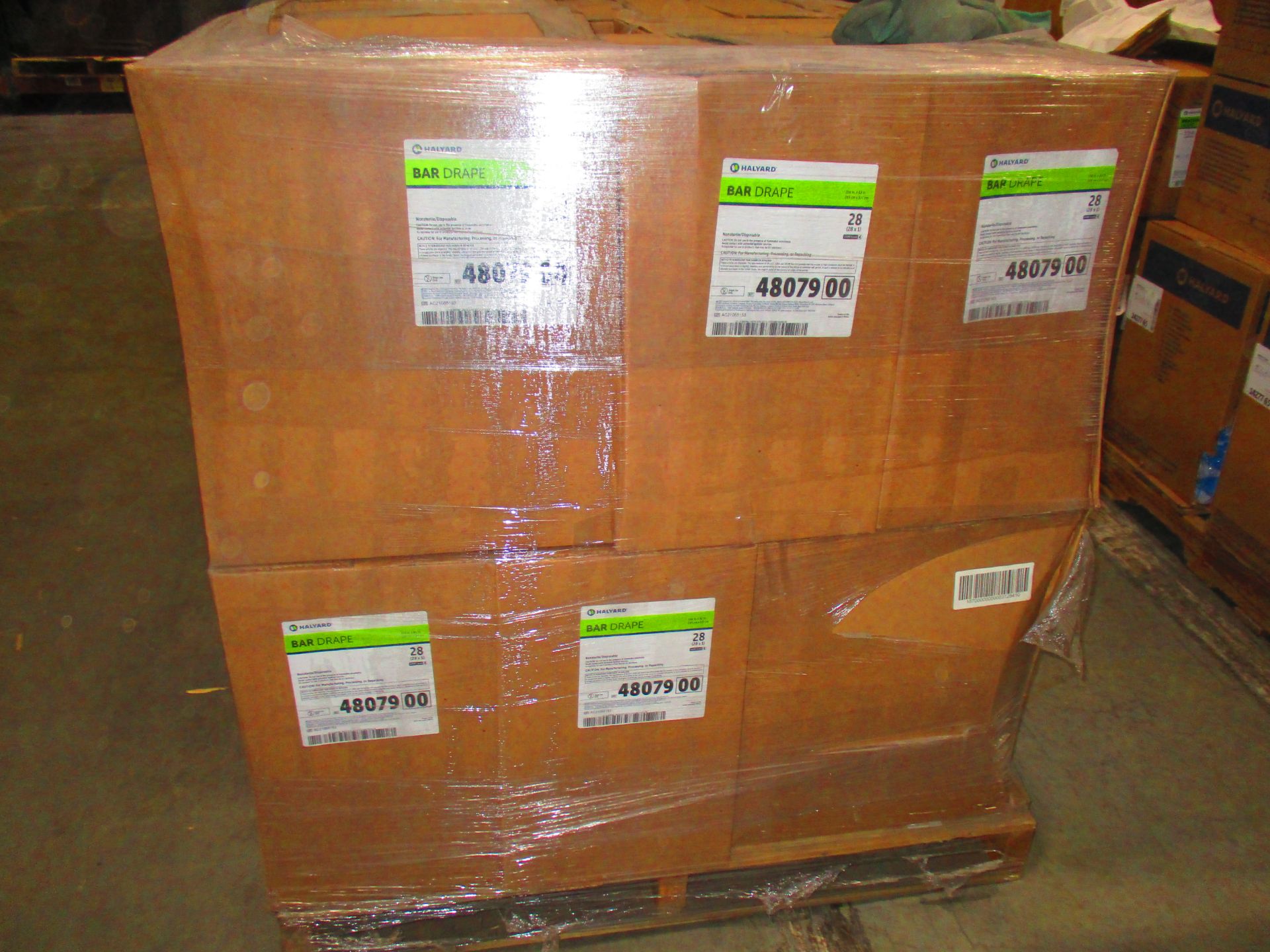 HALYARD BAR DRAPE, Ref# 4807900, 26 CASES ON 1 PALLET, 28 EA/CS