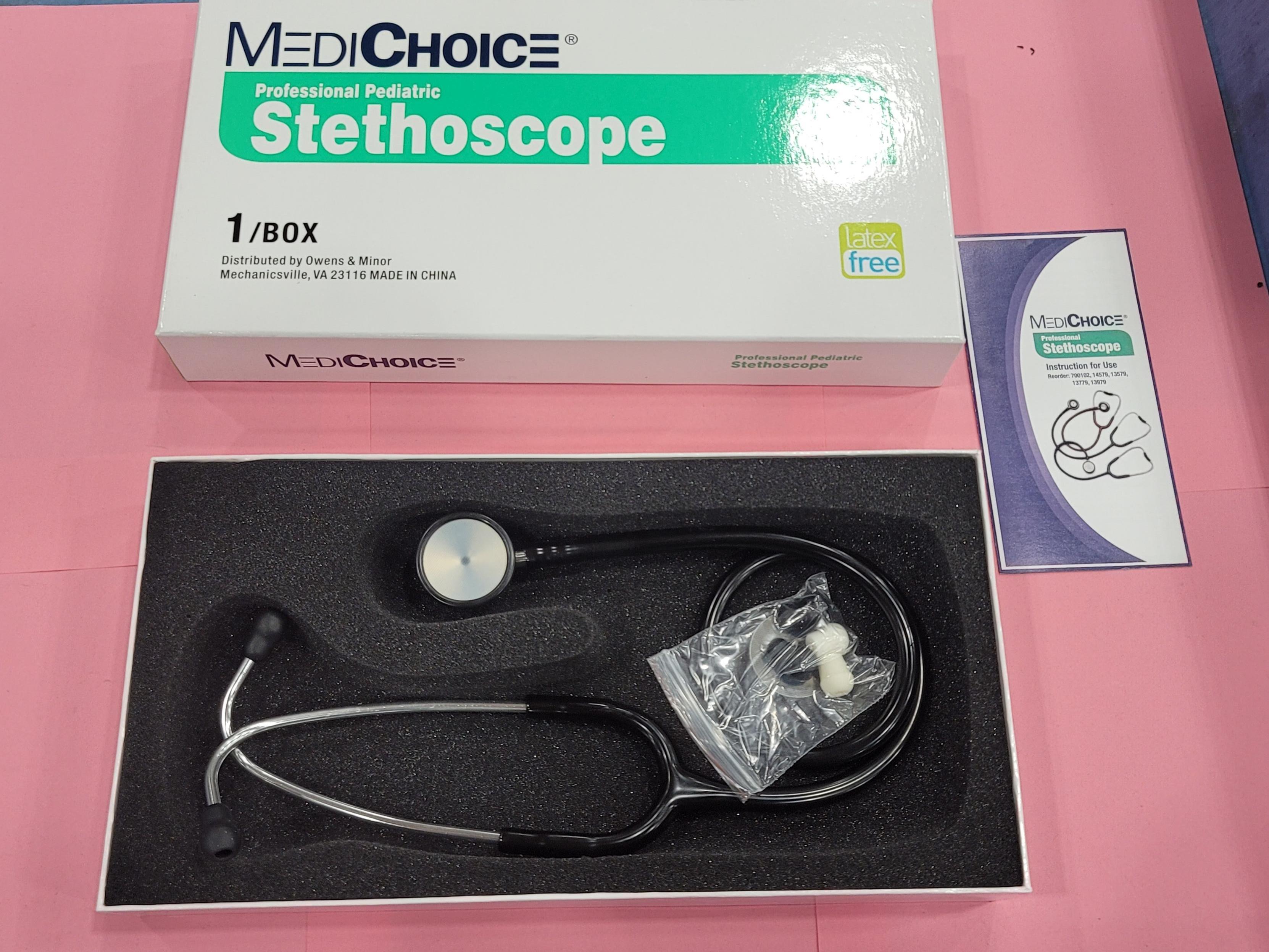 MEDICHOICE Stethoscope, 1 PALLET 78 Cases Stethoscope Dual Head Gray ...