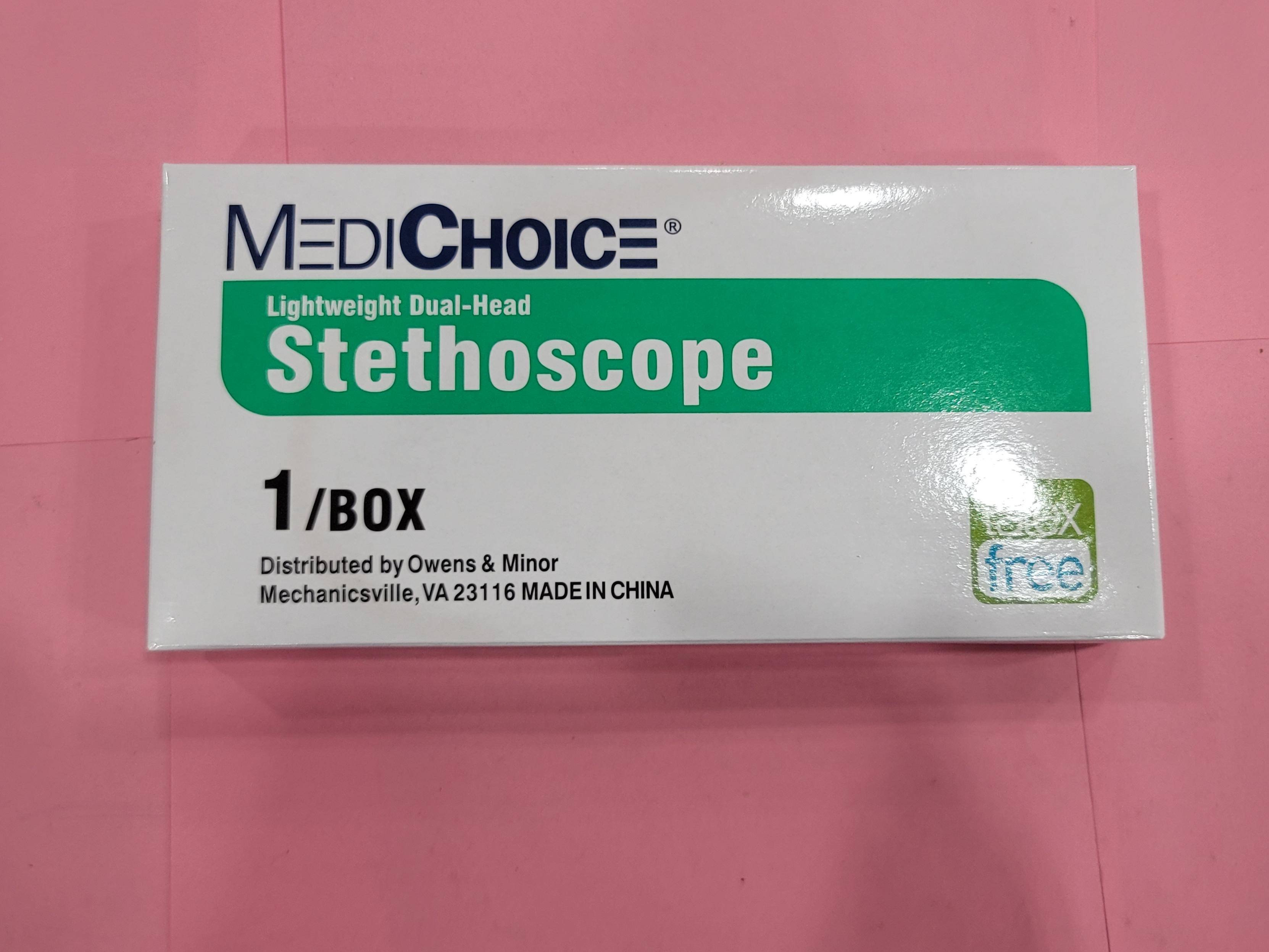 MEDICHOICE Stethoscope, 1 PALLET 78 Cases Stethoscope Dual Head Gray ...
