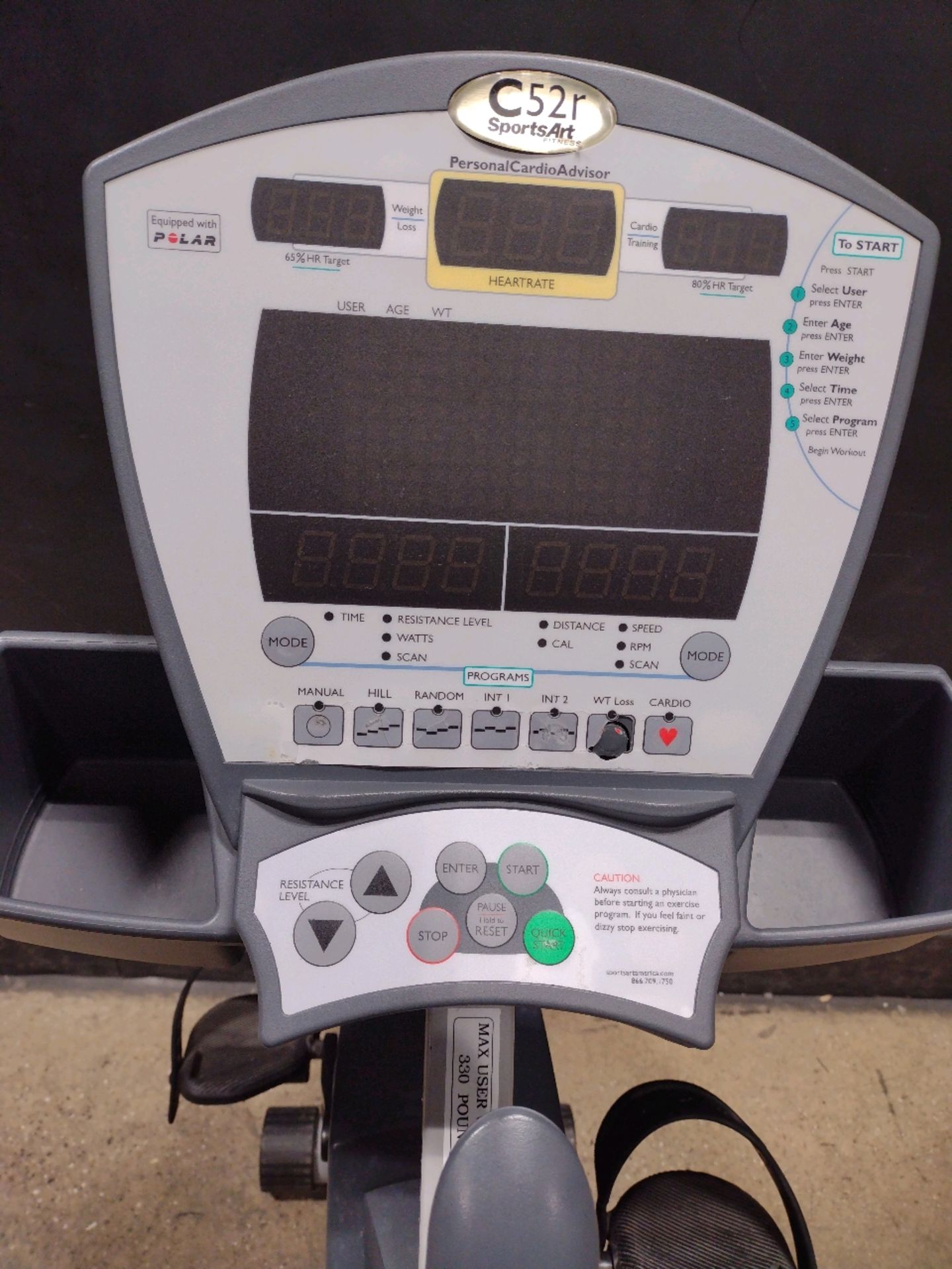 SPORTS ART C52R RECUMBENT BIKE (LOCATED AT 3325 MOUNT PROSPECT ROAD, FRANKLIN PARK, IL, 60131) - Bild 2 aus 3