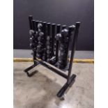 LOT OF DUMBBELLS ON RACK (LOCATED AT 3325 MOUNT PROSPECT ROAD, FRANKLIN PARK, IL, 60131)