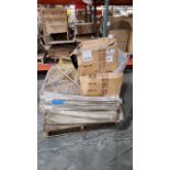 MIXED PALLET TO INCLUDE: RUBBERMAID UTILITY CART, MEDLINE REF MDS80525 HAMPER STAND, NO LID, X-FRAME
