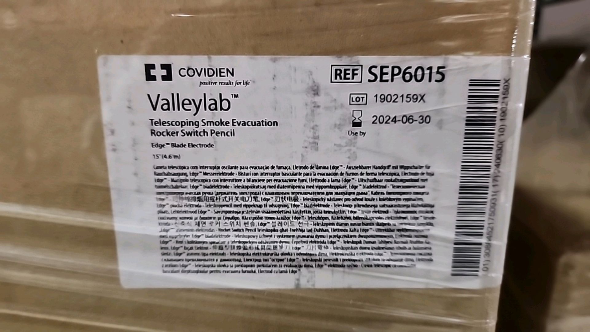 COVIDIEN VALLEYLAB REF SEP6015 TELESCOPING SMOKE EVACUATION ROCKER SWITCH PENCIL (EXP. 2024-06-30) - Image 4 of 4