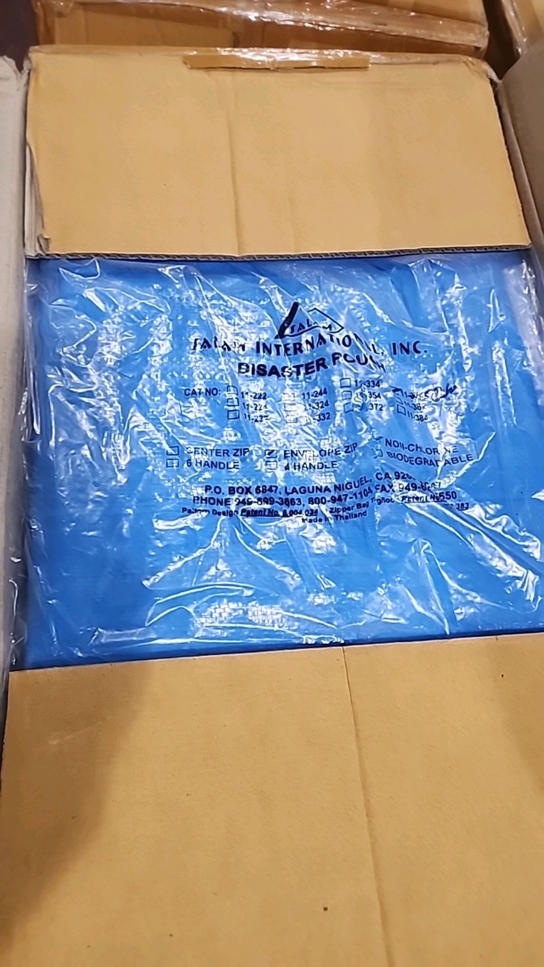 SALAM INTERNATIONAL INC. PACK, MORGUE 36X90 BODYBAG STRAIGHT ZIPPER DISASTER POUCHES LOCATION: 100 - Image 2 of 3