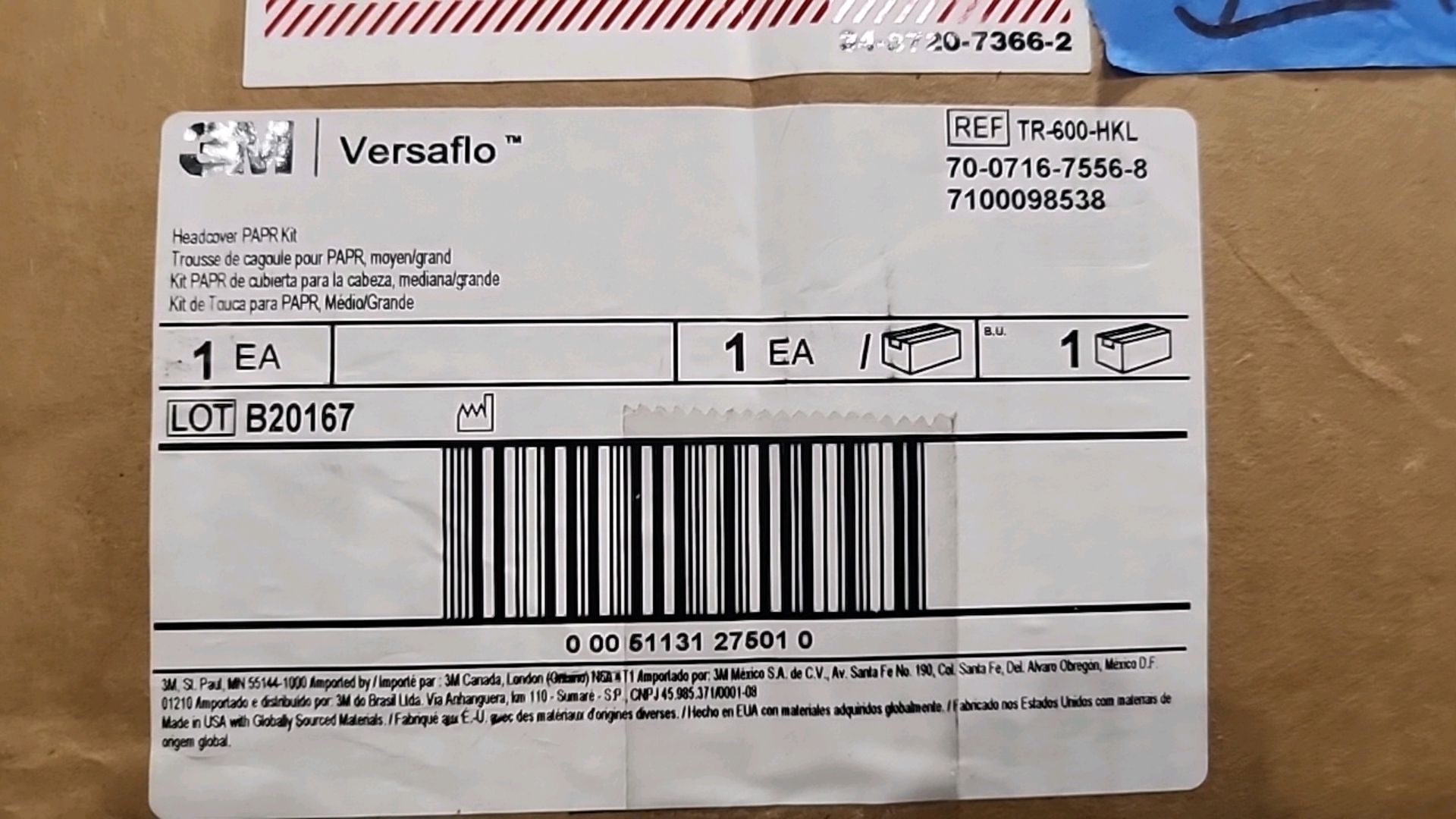 3M REF TR-600-HKL VERSOFLO KEADCOVER KIT LOCATION: 100 GOLDEN DR. CODE: 174 - Image 4 of 4