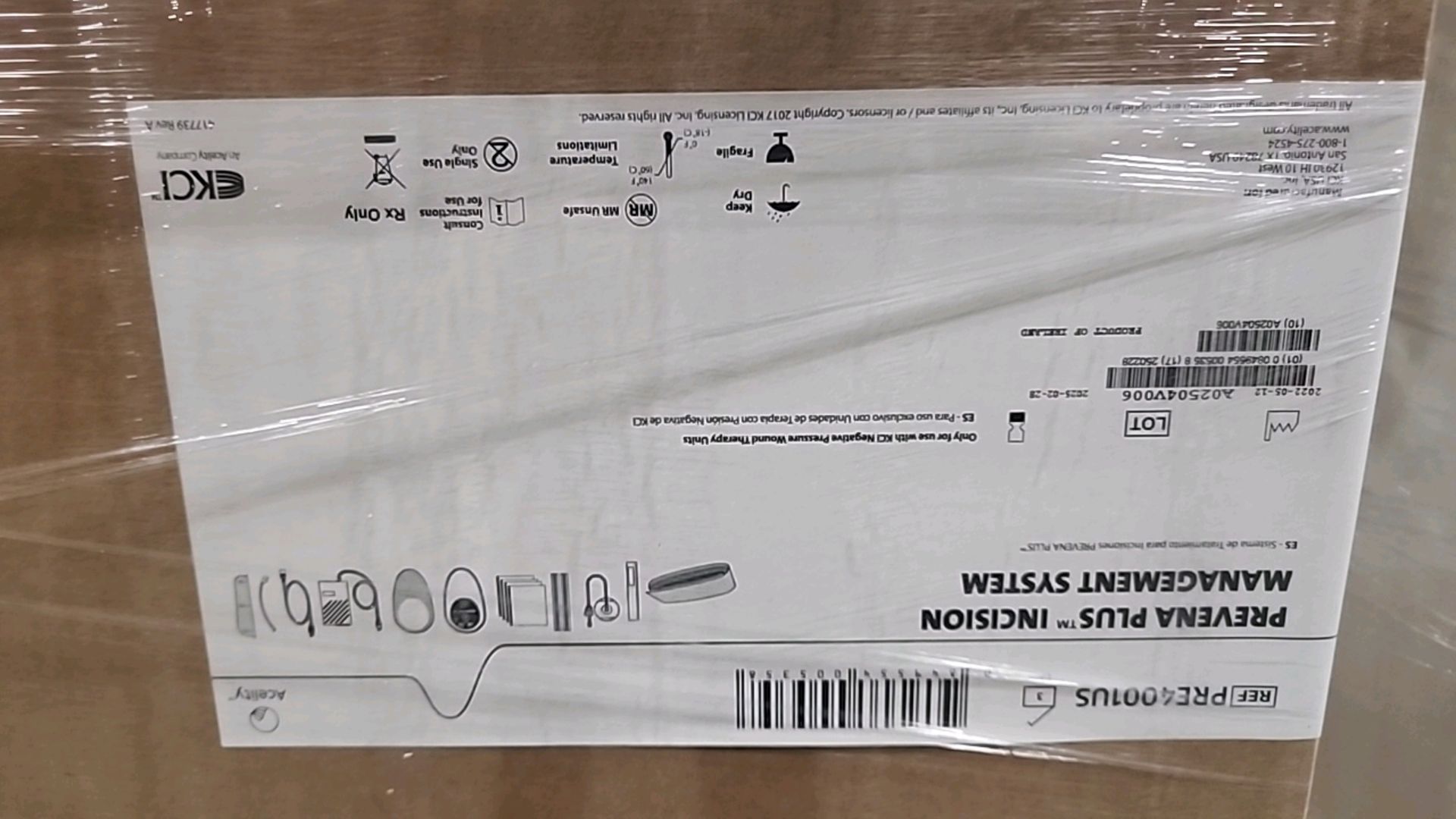 KCI REF PRE4001US PREVENA PLUS INCISION MANAGEMENT SYSTEM (NOT IN DATE) LOCATION: 100 GOLDEN DR. - Image 2 of 2