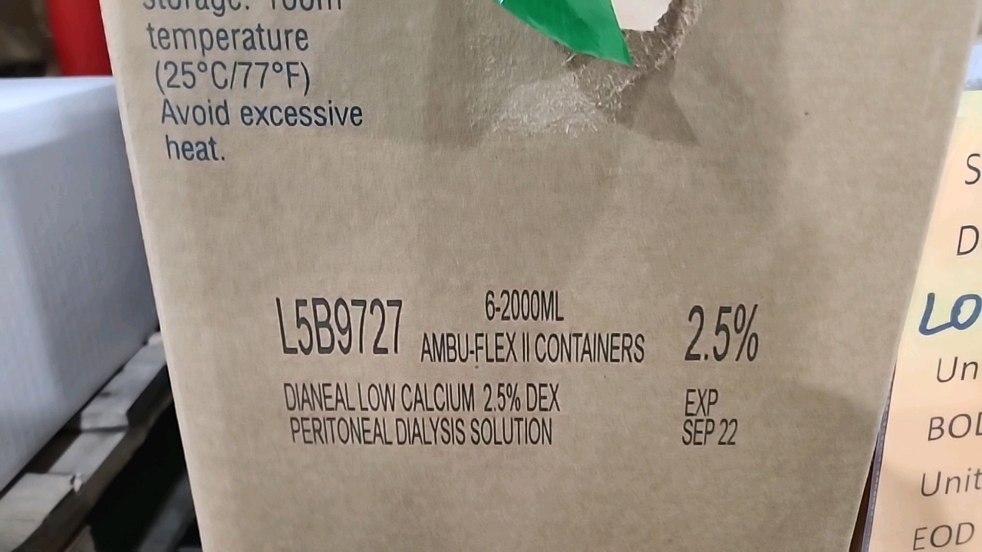 BAXTER REF L5B9727 DANEAL LOW CALCIUM 2.5% DEX PERITONEAL DIALYSIS SOLUTION 2L (NOT IN DATE) - Image 2 of 2