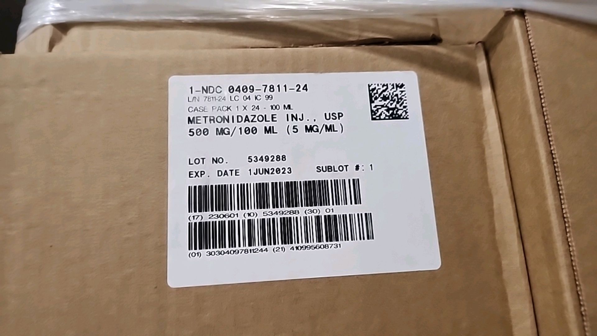 HOSPIRA METRONIDAZOLE INJECTION, USP 500MG (NOT IN DATE) LOCATION: 100 GOLDEN DR. CODE: 105 - Image 3 of 3