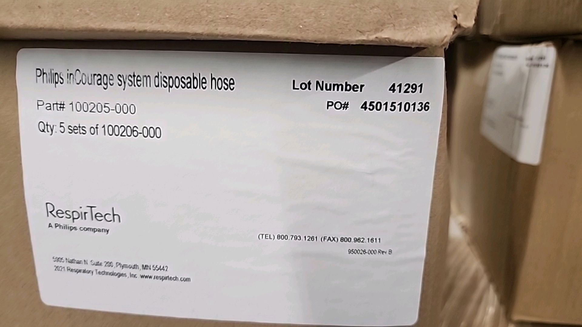 MIXED PALLET TO INCLUDE: PHILIPS RESPITECH REF 0470 PHILIPS INCOURAGE SYSTEM DISPOSABLE HOSE, BRAACO - Image 3 of 5