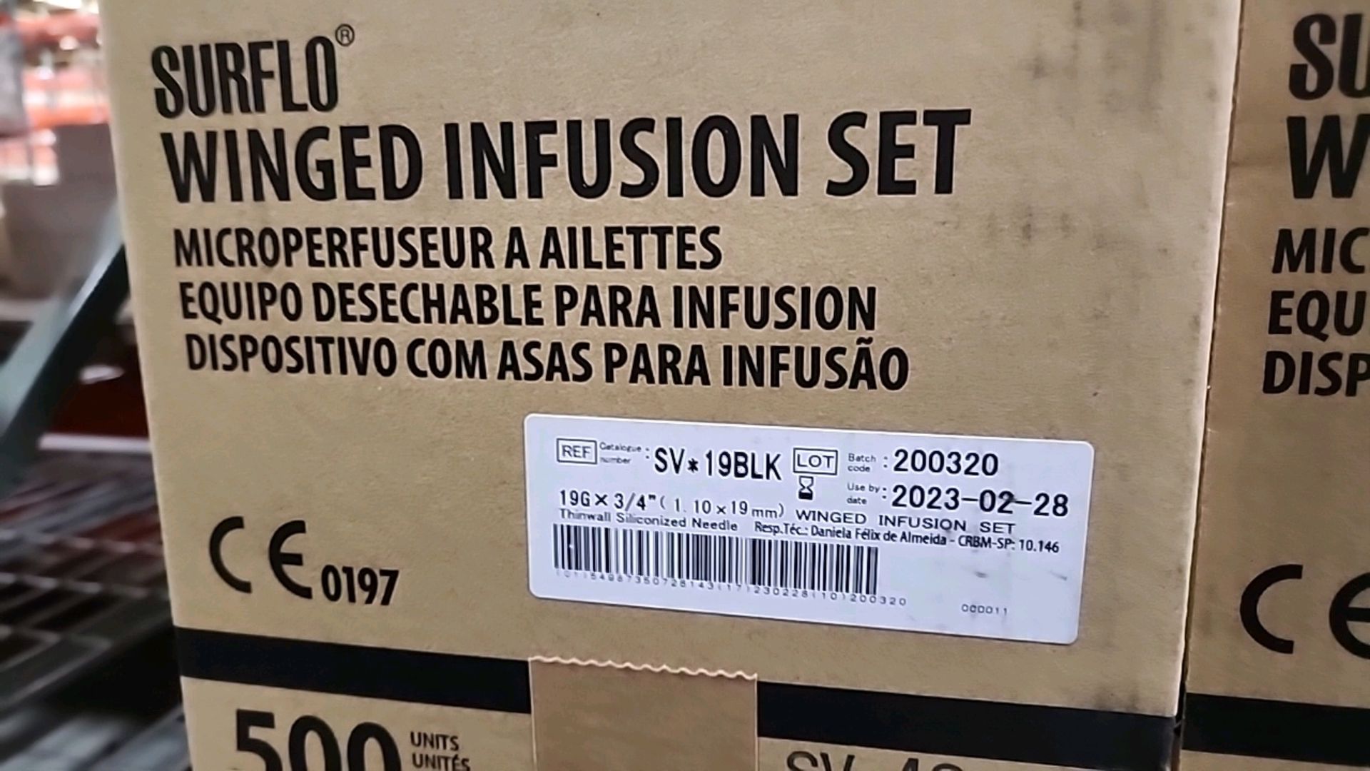 TERUMO REF SV*19BLK SURFLO WINGED INFUSION SET (NOT IN DATE) LOCATION: 100 GOLDEN DR. CODE: 55 - Image 3 of 3