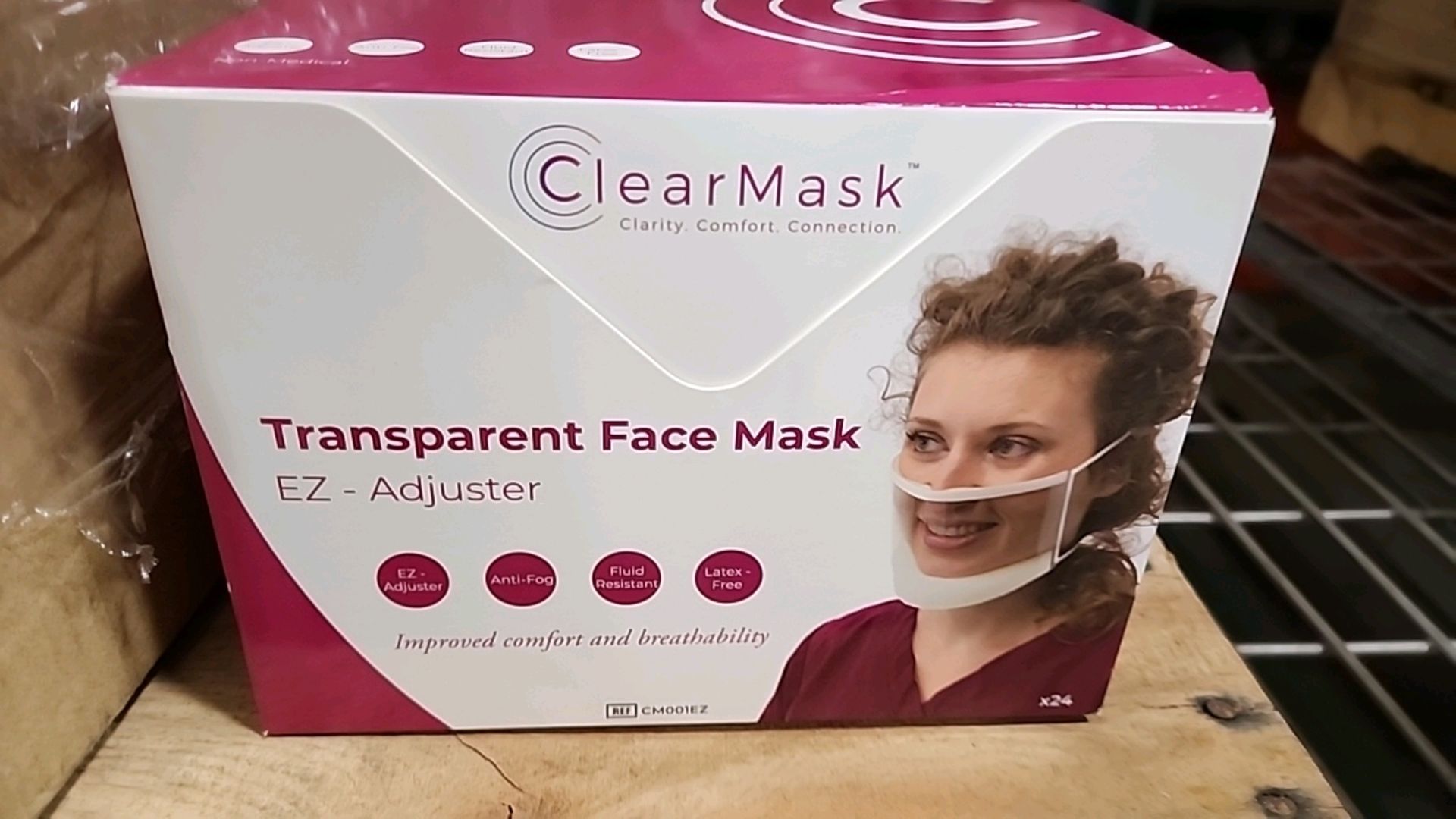 CLEARMASK REF CM002EZ ADJUSTER TRANSPARENT FACE MASK LOCATION: 100 GOLDEN DR. CODE: 69 - Image 3 of 4