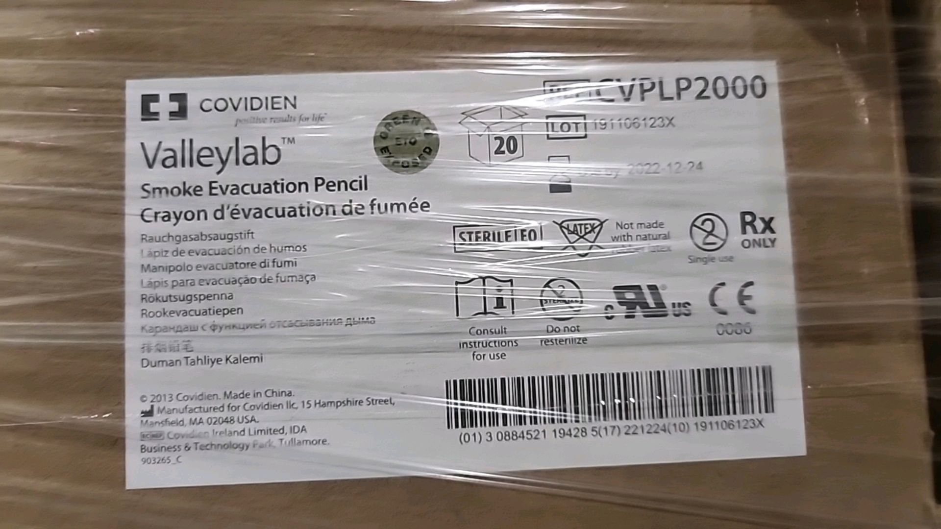 COVIDIEN VALLEYLAB REF CVPLP2000 SMOKE EVACUATION PENCIL (NOT IN DATE) LOCATION: 100 GOLDEN DR. - Image 4 of 4
