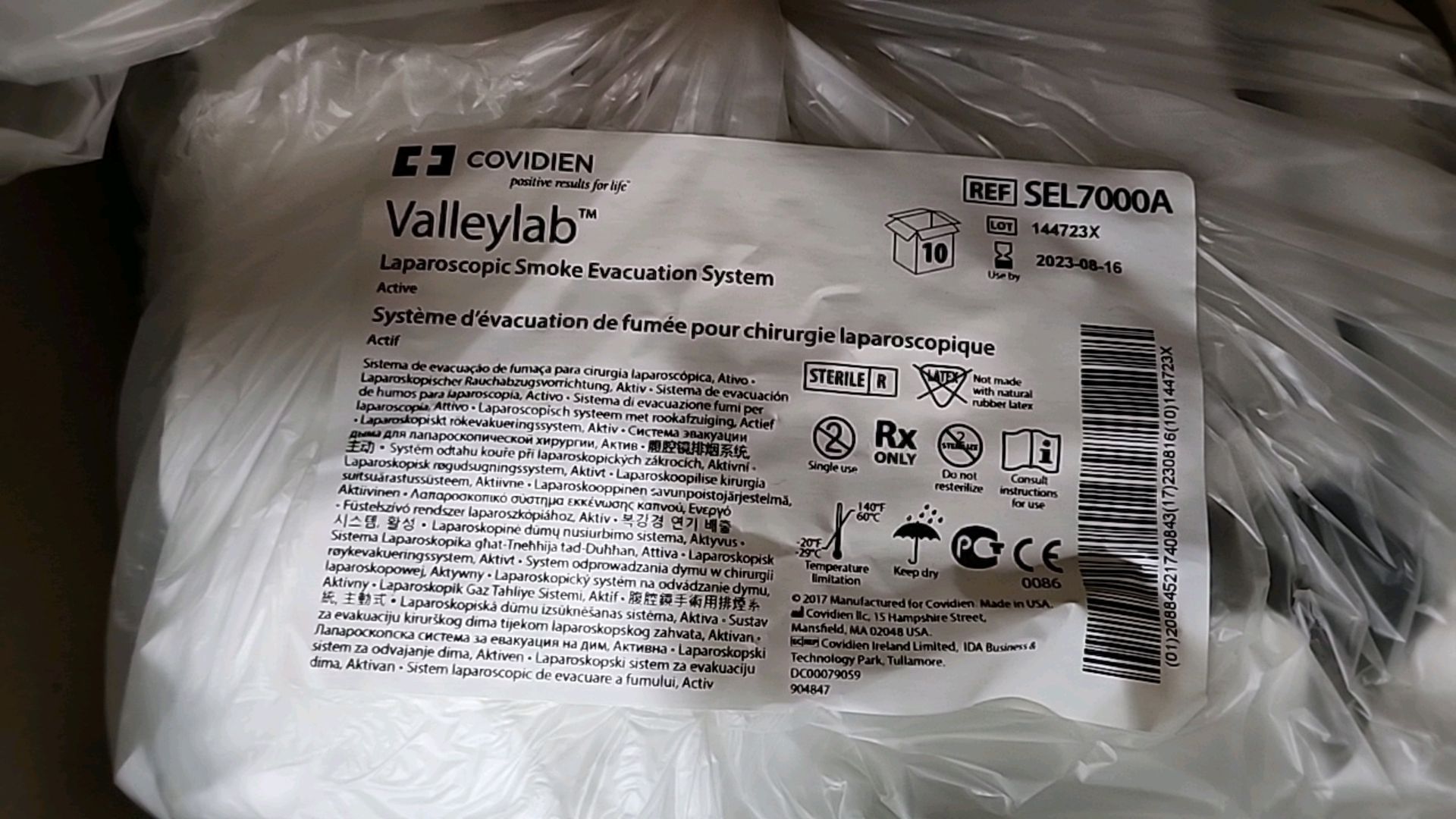 COVIDIEN VALLEYLAB REF SEL70008 LAPAROSCOPIC SMOKE EVACUATION SYSTEM (NOT IN DATE) LOCATION: 100 - Image 3 of 5