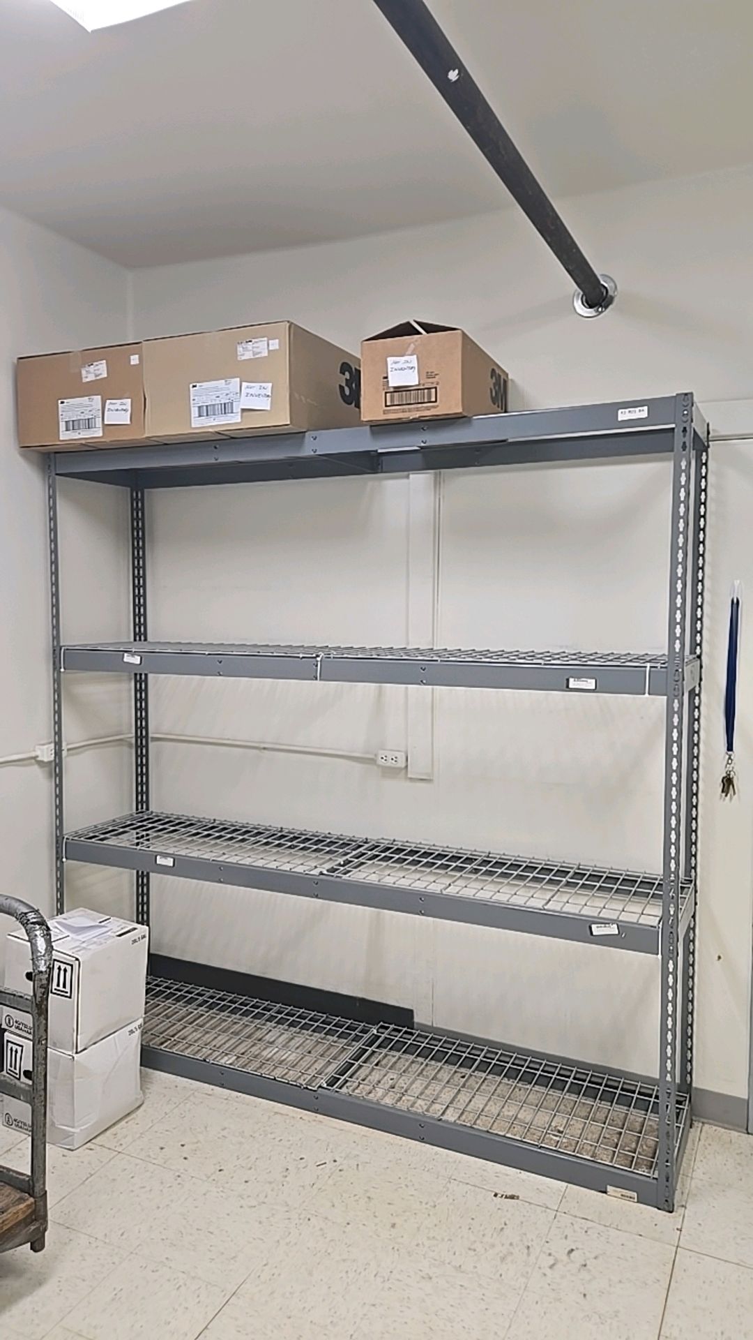 METAL FRAME WIRE SHELVING RACK SYSTEM, QTY. (4) CONTENT NOT INCLUDED) - Image 2 of 4