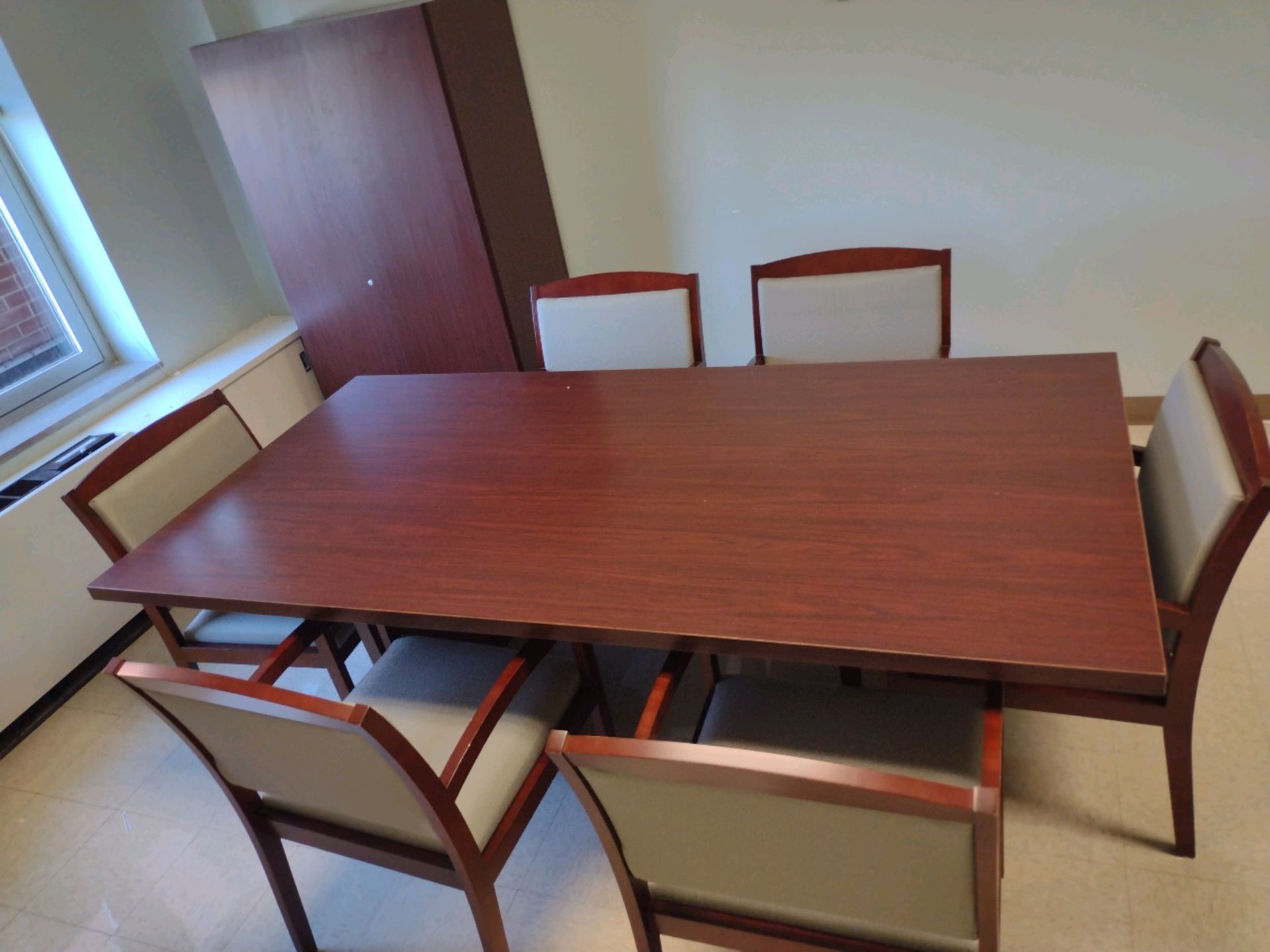 OFFICE TO INCLUDE: TABLE, CHAIRS, DESK, OFFICE TASK CHAIR, BULLETIN BOARD/ORGANIZER RACK, FILE