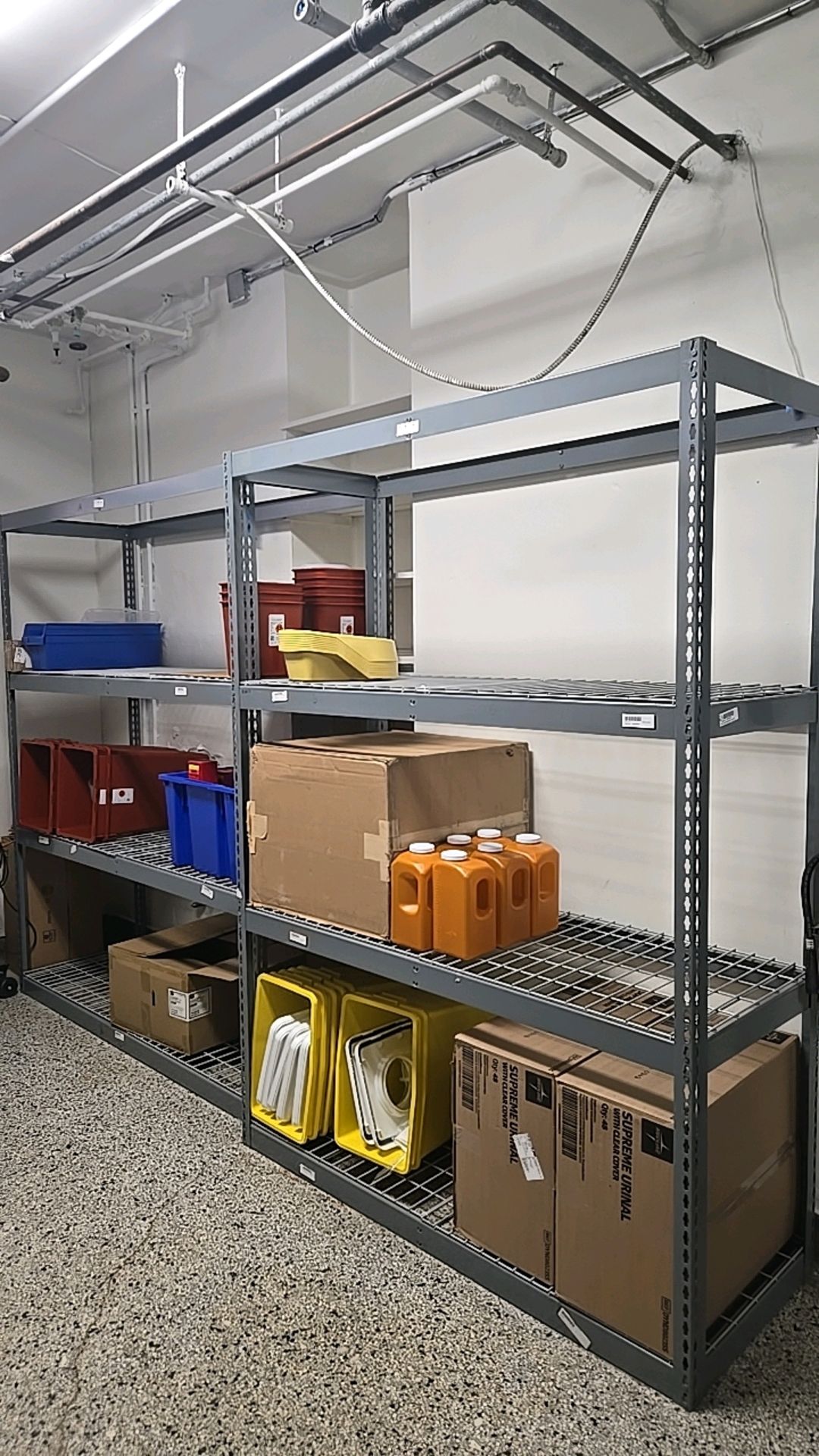 METAL FRAME WIRE SHELVING RACK SYSTEM, QTY. (5) CONTENT NOT INCLUDED) - Image 2 of 2