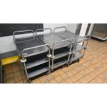 STAINLESS STEEL CARTS, QTY. (3)