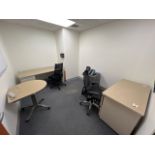 OFFICE TO INCLUDE: DESKS, CHAIRS, PHONE, FILE CABINET, WHITE BOARD