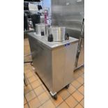 SECO TWO-CYLINDER PLATE WARMER DISPENSER CART WITH PLATES