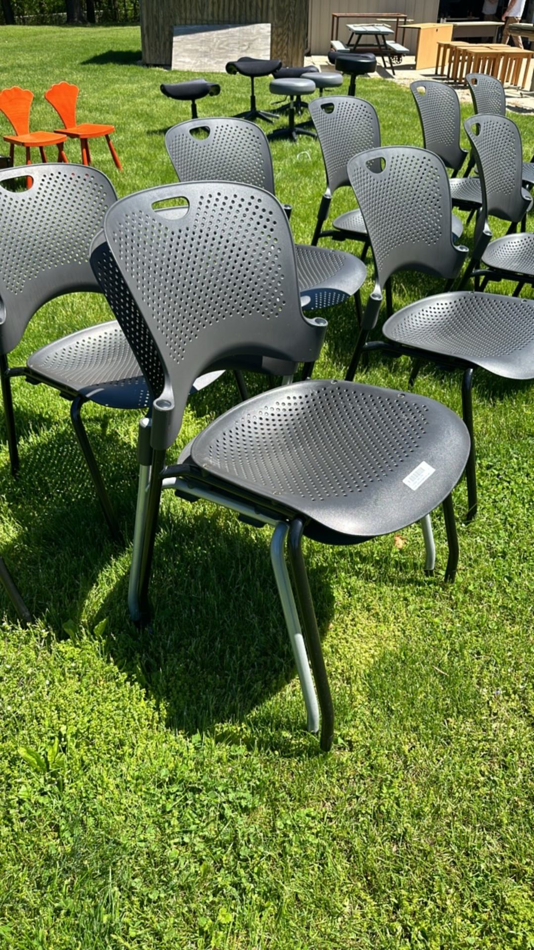 PLASTIC SIDE CHAIRS - BLACK (QTY. 12) - Image 2 of 2