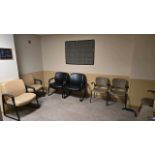 WAITING ROOM TO INCLUDE: CHAIRS, WALL MOUNT COAT RACK, BULLETIN BOARD