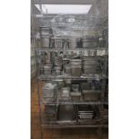 RACK OF ASSORTED SIZE SUPER PANS