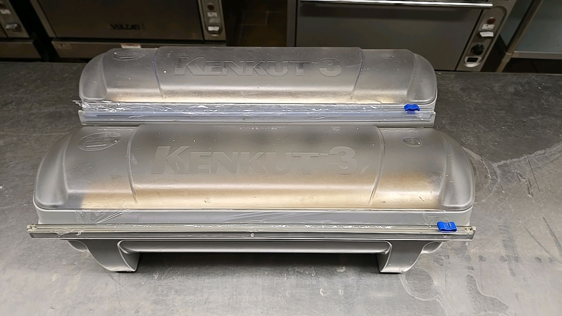 KENKUT ASSORTED SAFETY & SANITATION DISPENSERS FOR PLASTIC AND FOIL, QTY. (2)