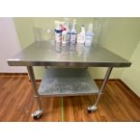 MOBILE STAINLESS TABLE